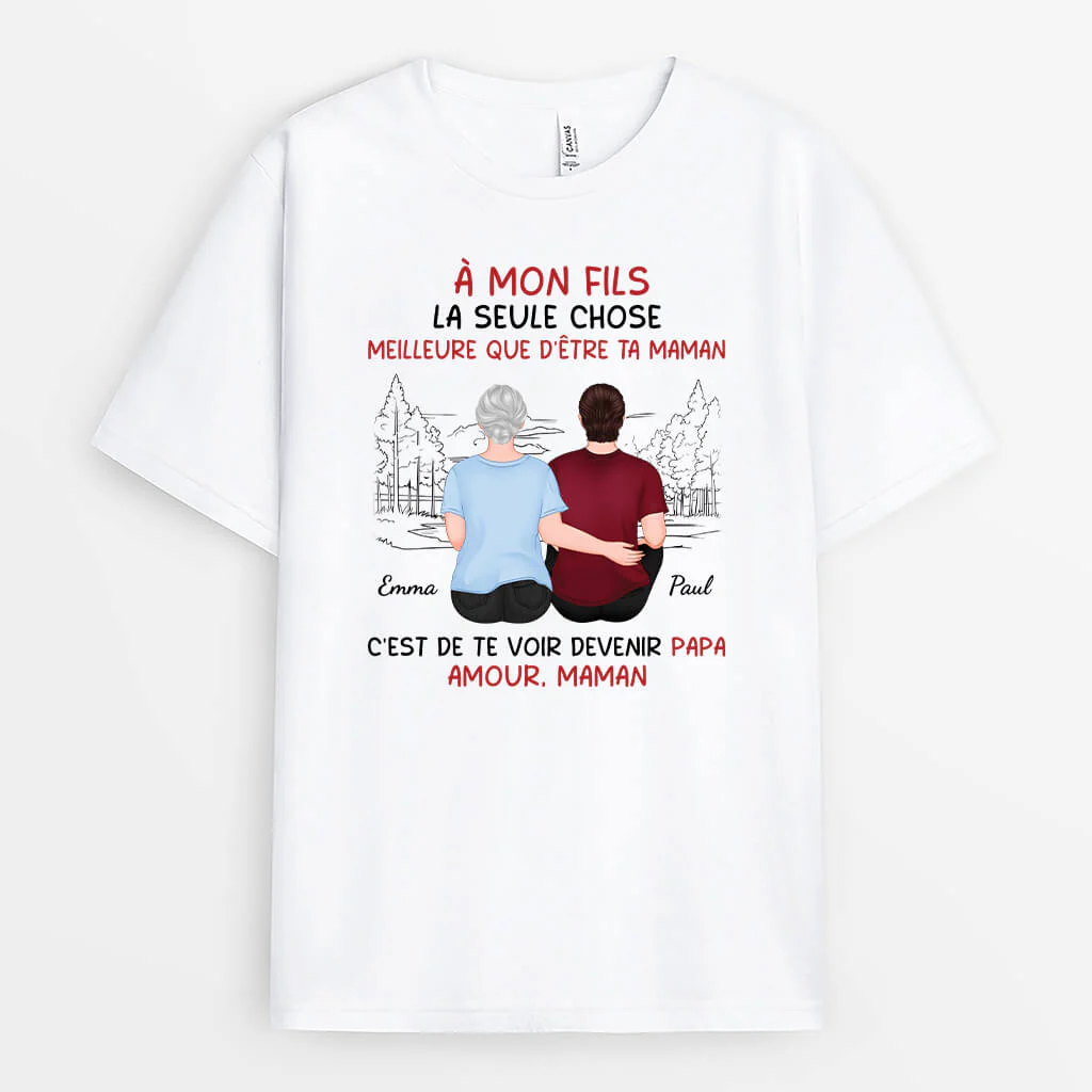 À Mon Fils - T-shirt Pour Fils Personnalisé