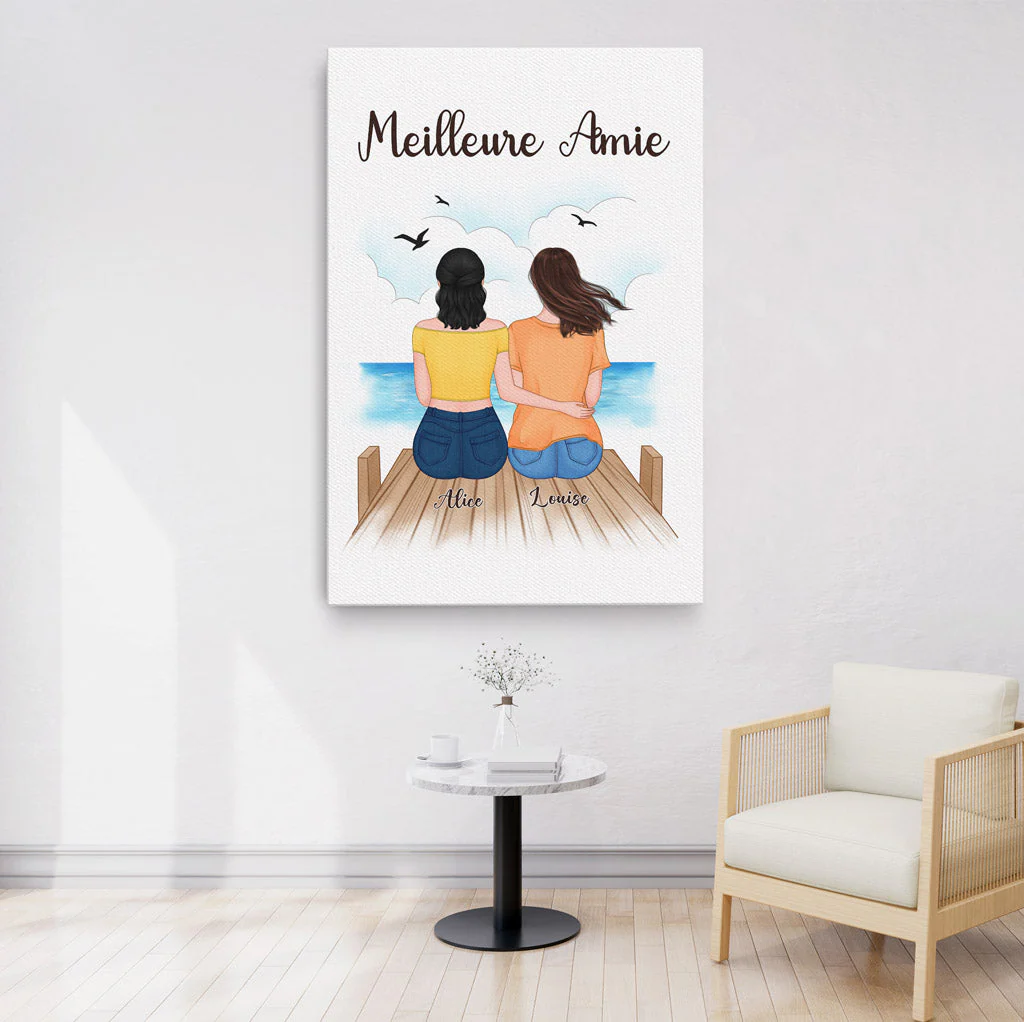 Toile Personnalisée - Cadeau Pour Meilleure Amie - Image 3