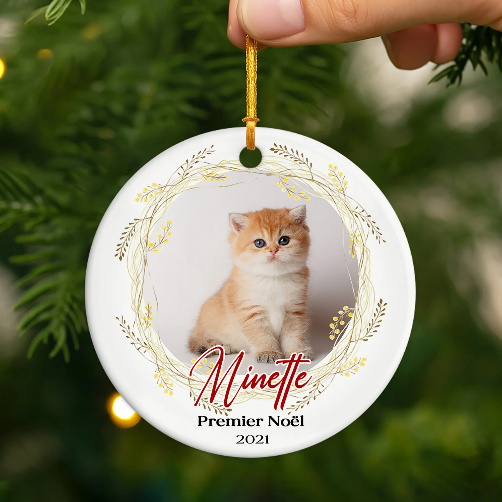Ornement Premier Noël de Chien Amoureux des chiens Personnalisé - Image 2