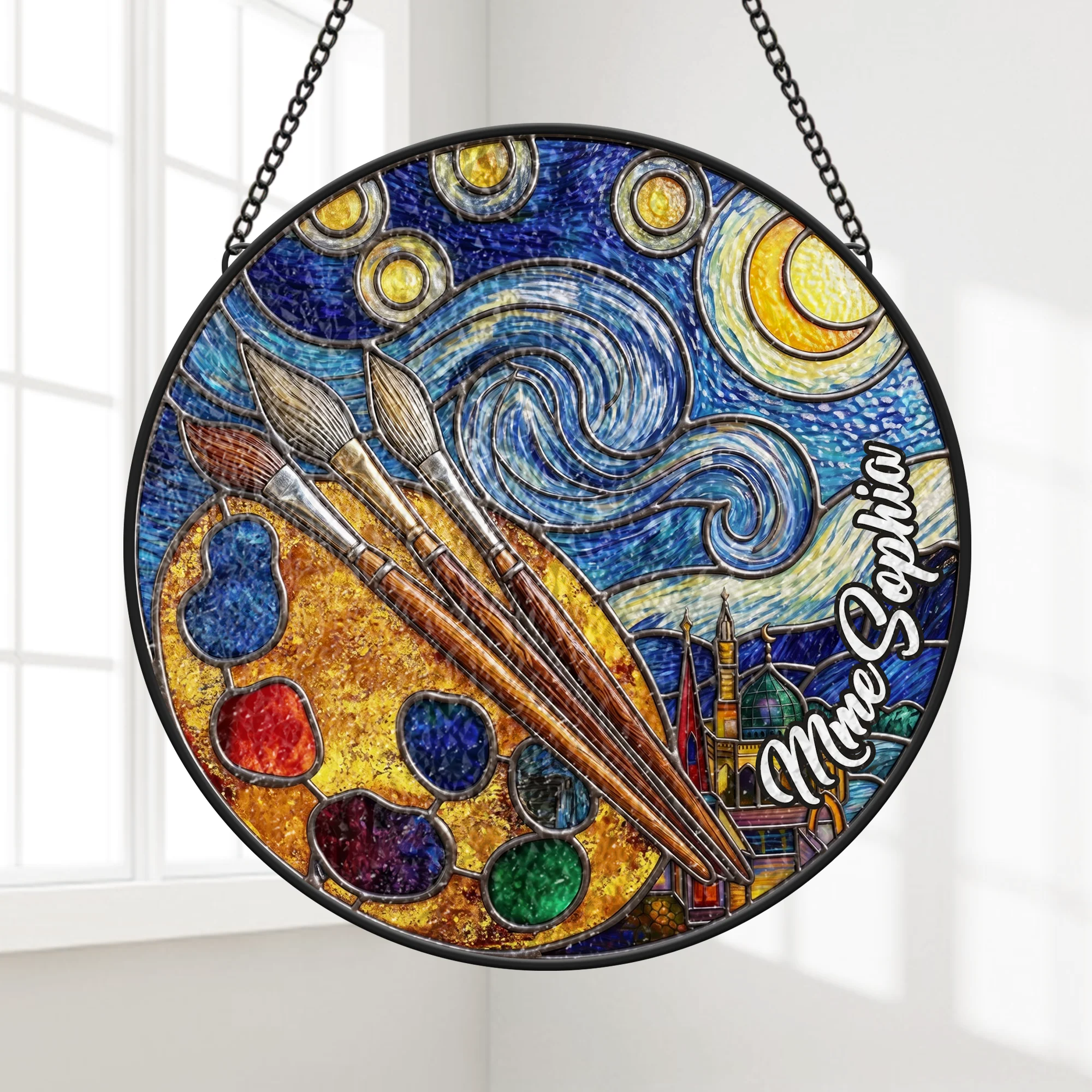Attrape-soleil Personnalisé En Verre - Cadeau Pour Artiste Dessin Femme/Homme