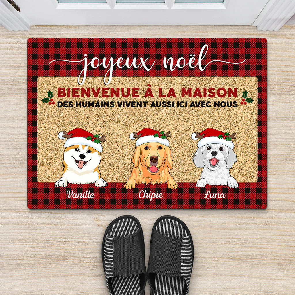 Paillasson Maison Du Bonheur Avec Chien Personnalisé - Image 2