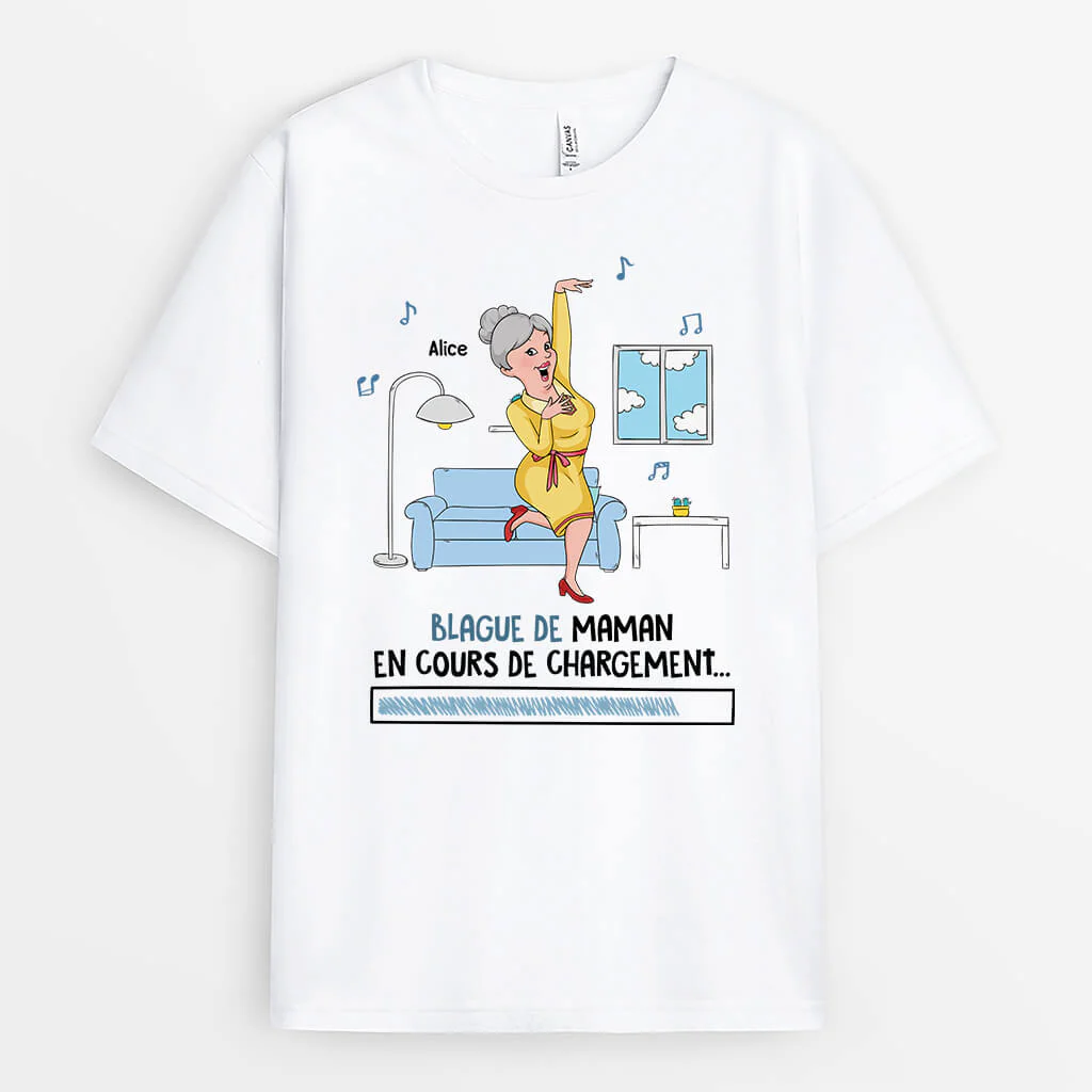 Blague De Papa En Cours De Chargement - T-shirt Papa Personnalisé Humour - Image 2