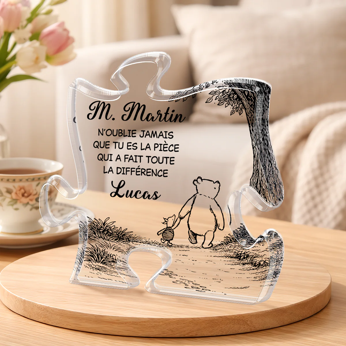 Bloc Acrylique Personnalisé Découpé - Cadeau Maîtresse Merci D’être Une Pièce Importante - Image 2