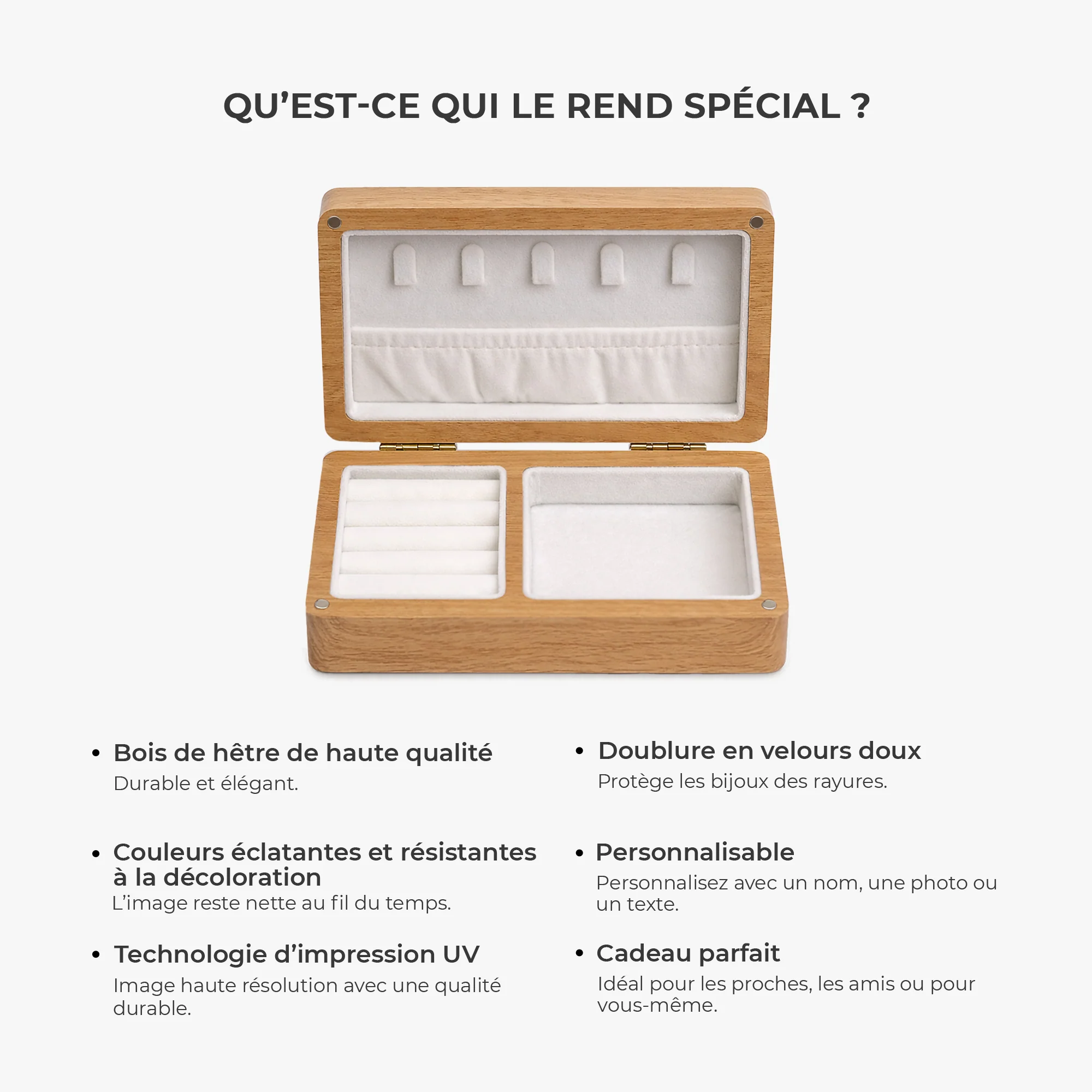 Boîte À Bijoux En Bois Personnalisée - Bonnes Amies Comme Les Étoiles - Image 6