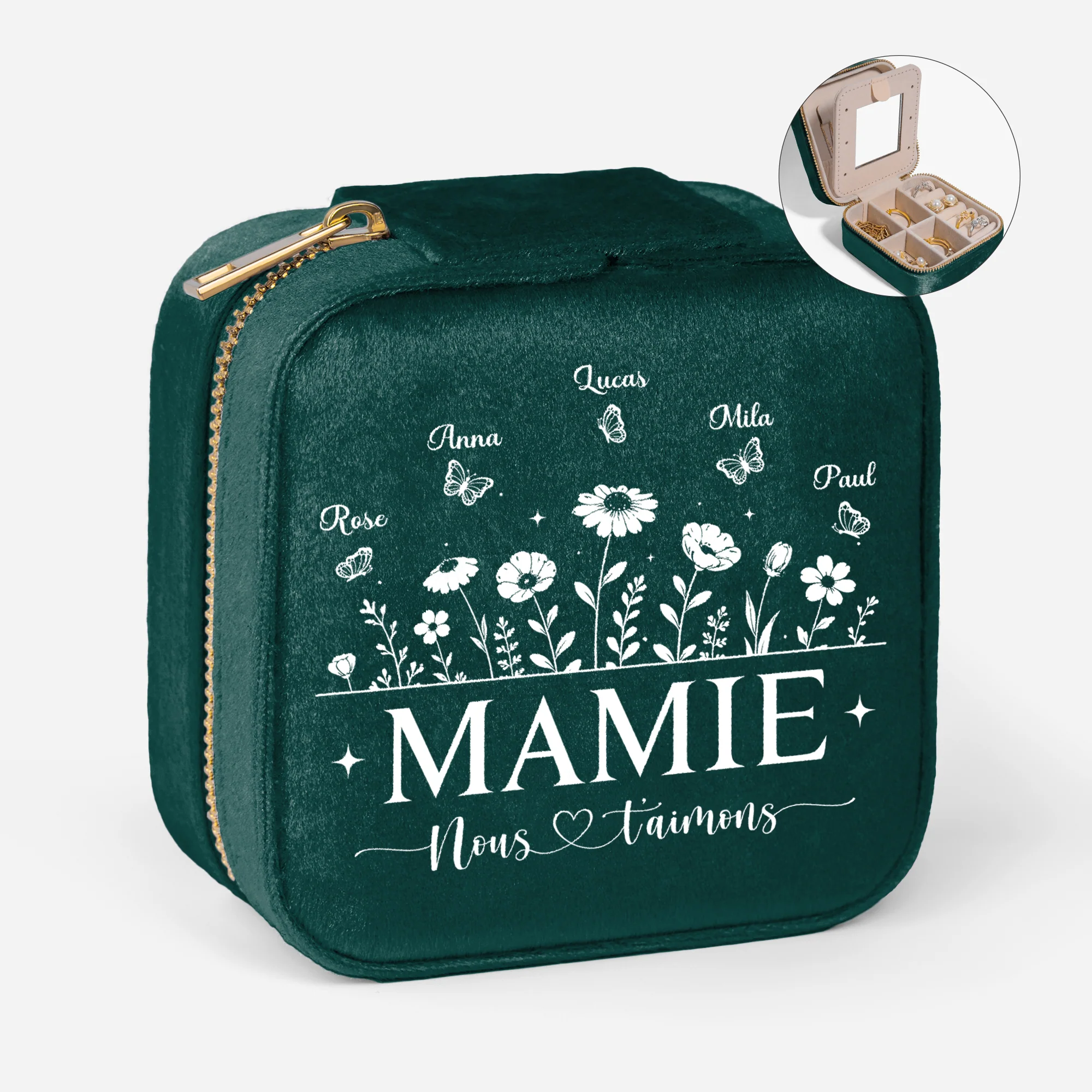 Boite A Bijoux Personnalisé | Pour Dire On T'aime Mamie Maman