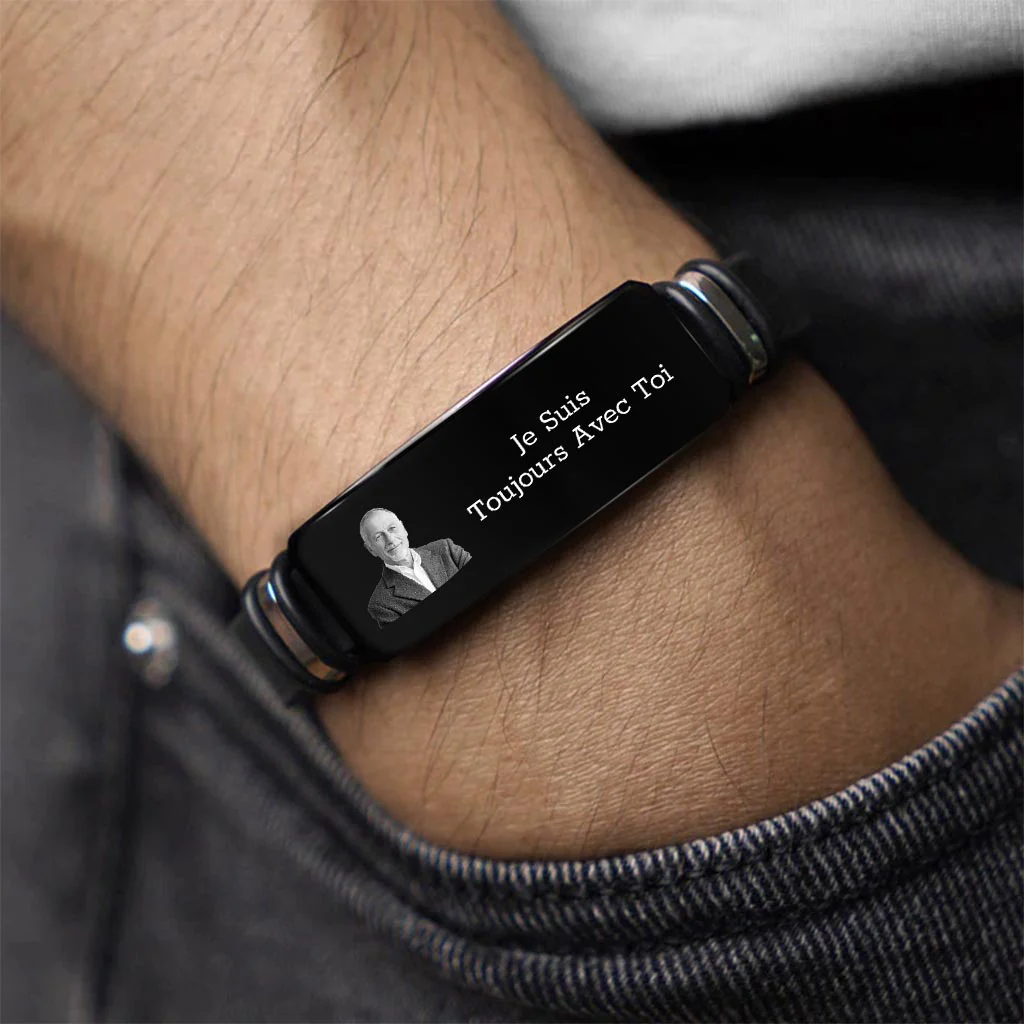 Bracelet Personnalisé Photo Pour Toujours Dans Mon Cœur Pour Mamie - Image 2