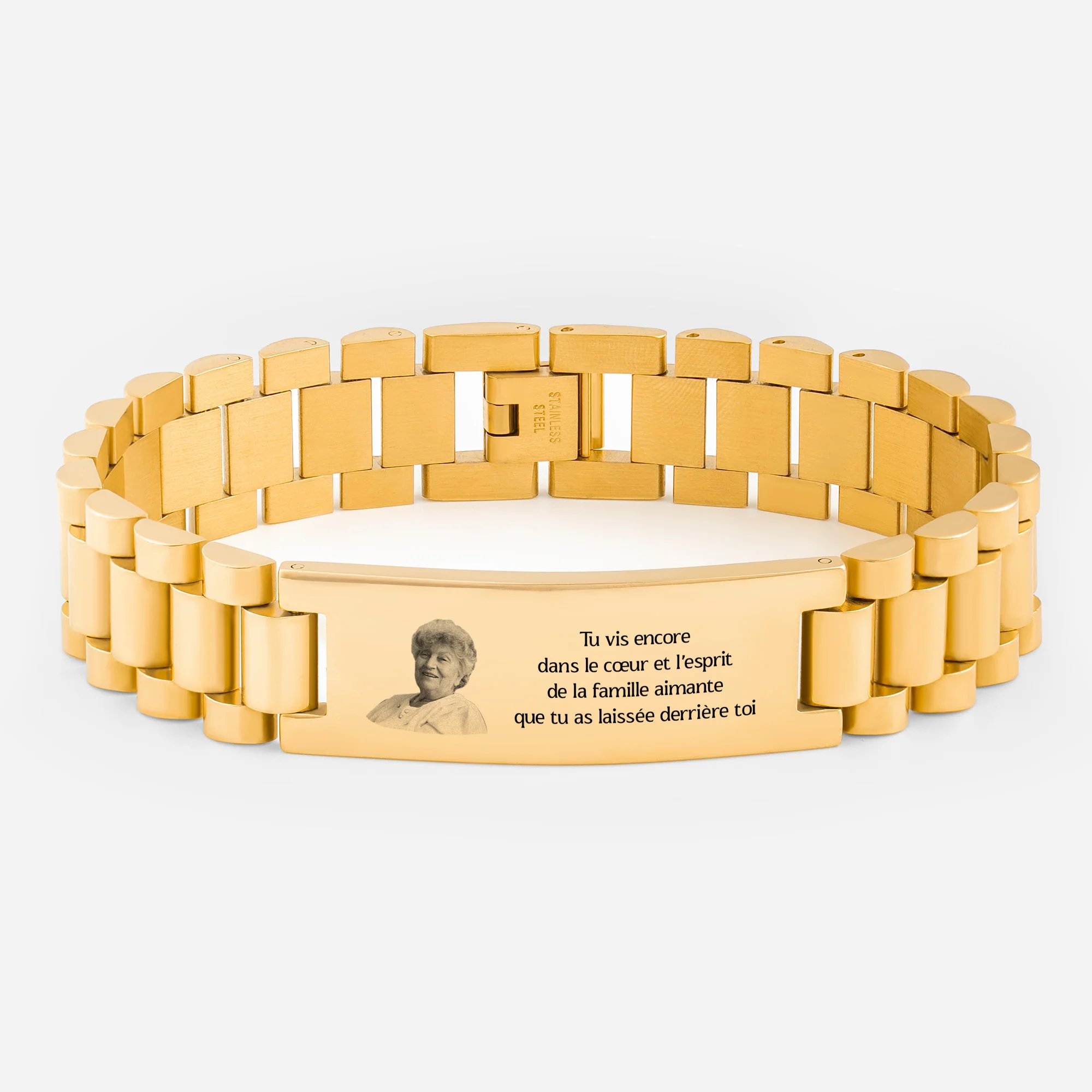 Bracelet avec Prénom & Photo Personnalisé - Toujours Dans Mes Pensées