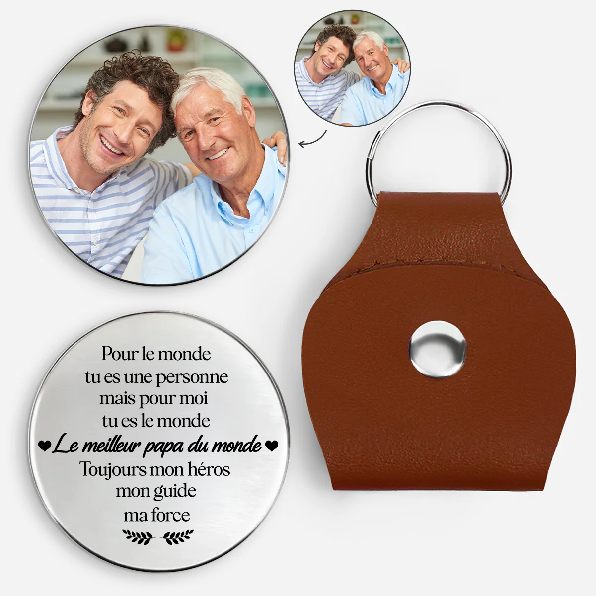 Câlin De Poche Personnalisé Avec Photo - Cadeau Maman Papa Tu Es Le Monde