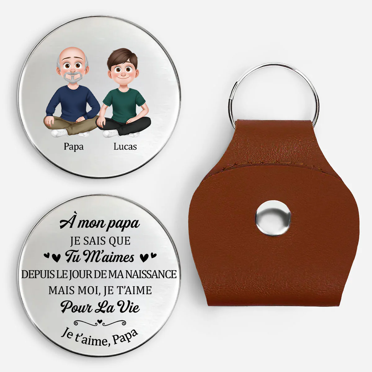 Câlin De Poche Personnalisé Avec Photo - Cadeau Papa Et Maman Je T'aime Pour La Vie