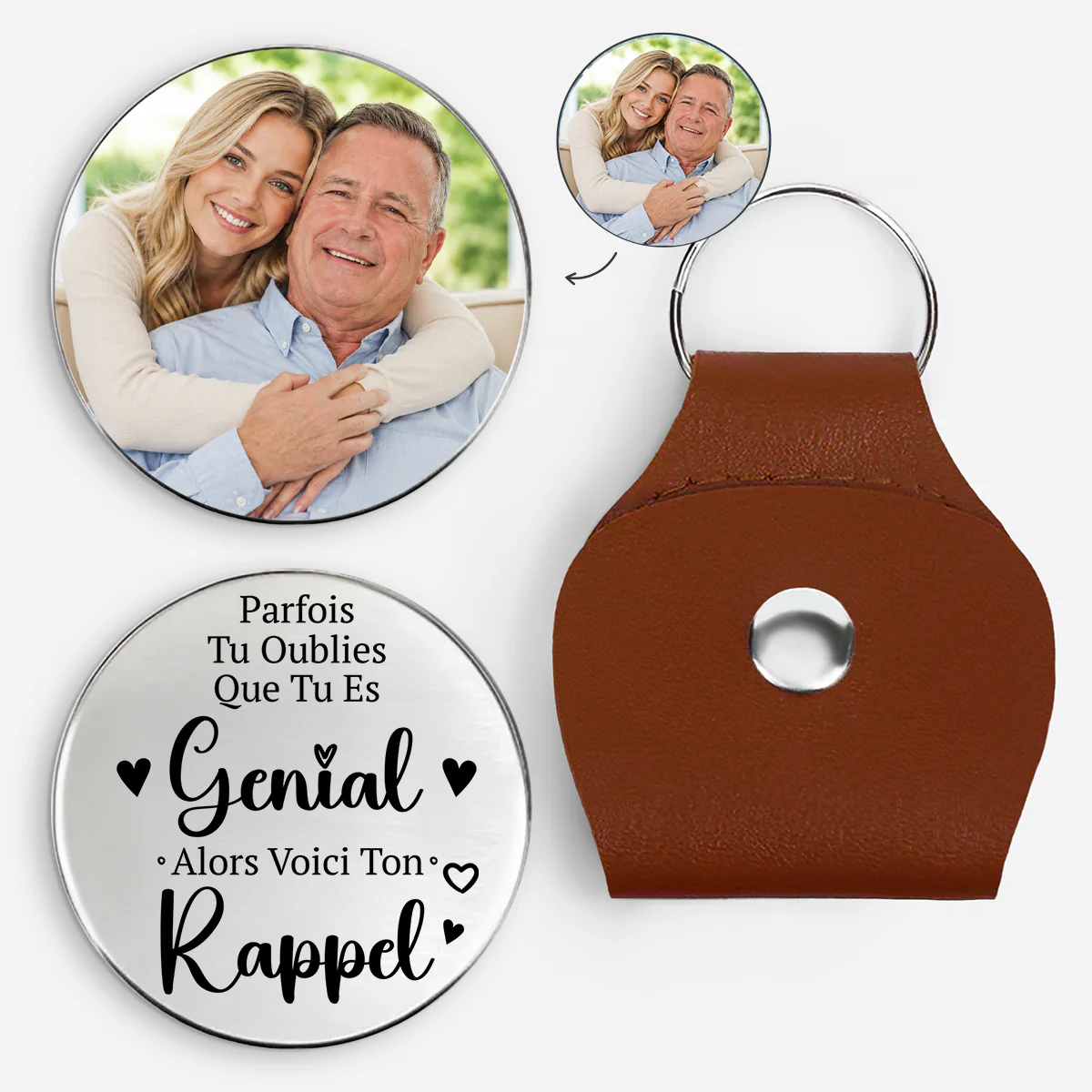 Câlin De Poche Personnalisé Avec Photo - Rappel Pour Maman Papa Mamie Papy