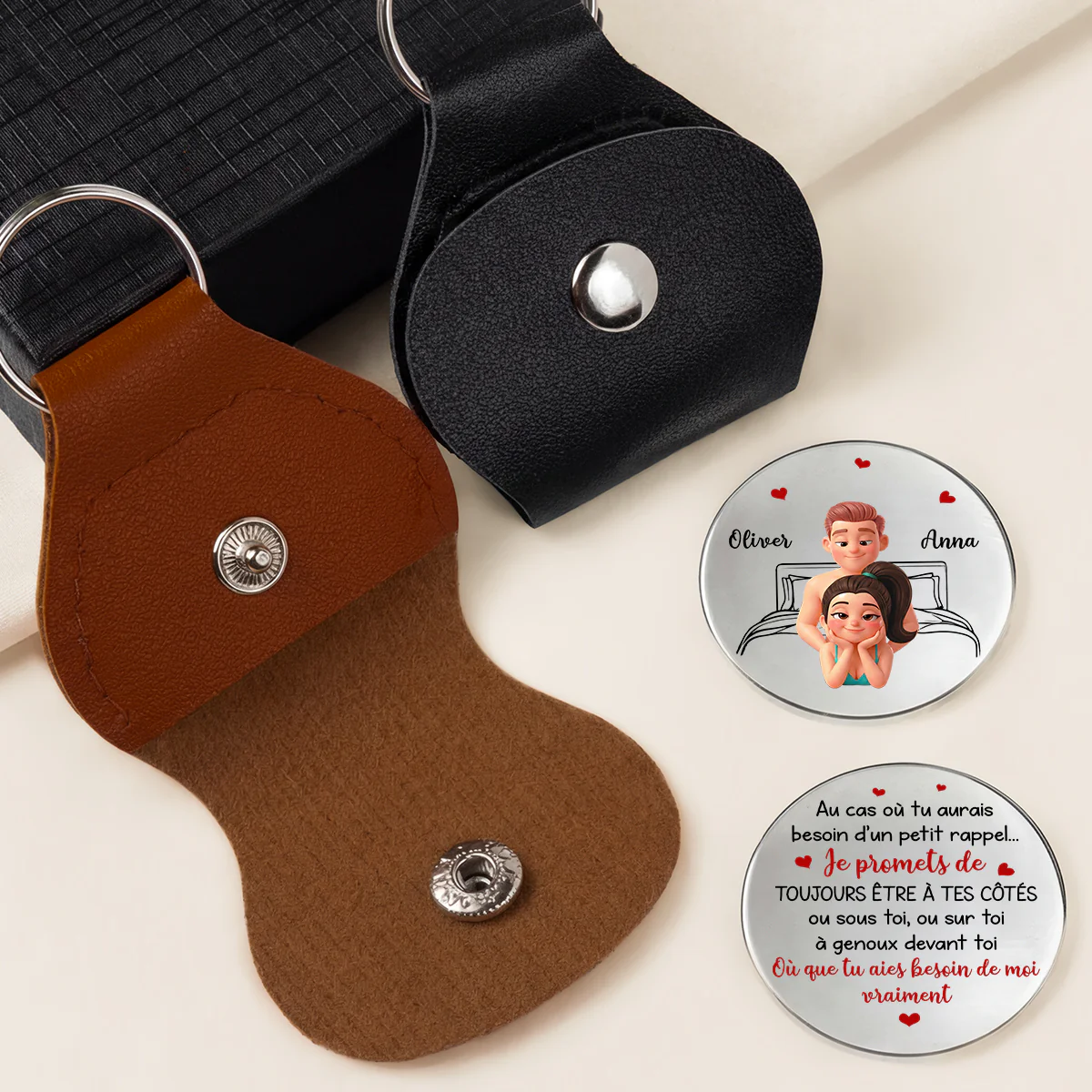 Câlin De Poche Personnalisé | Toujours Être À Tes Côtés Cadeau Couple - Image 2