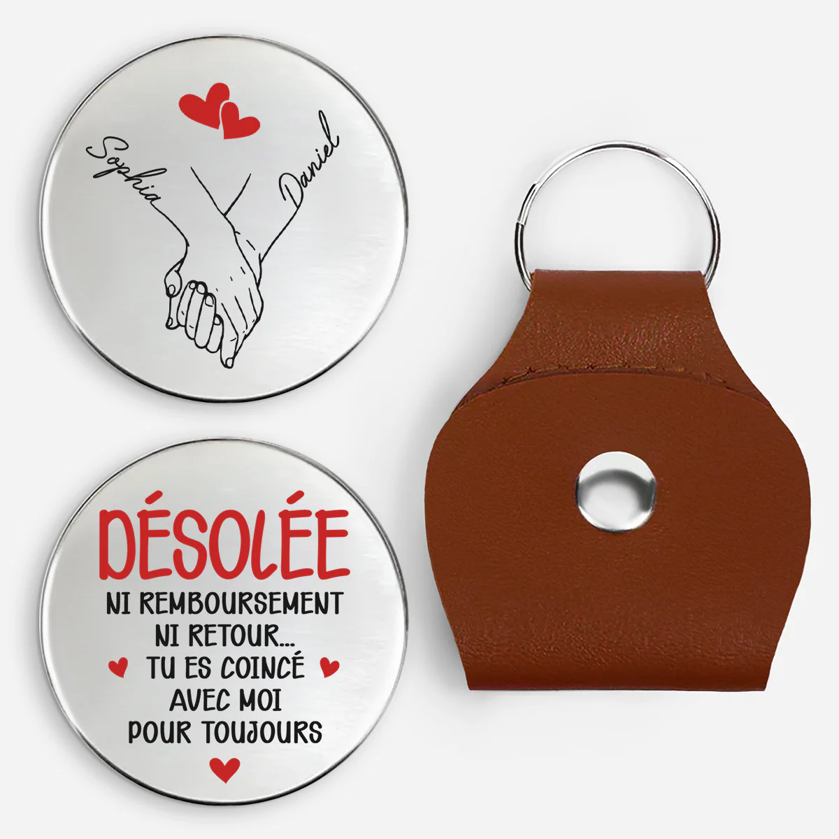 Câlin De Poche Personnalisé - Cadeau Couple Tu Es Coincé Avec Moi