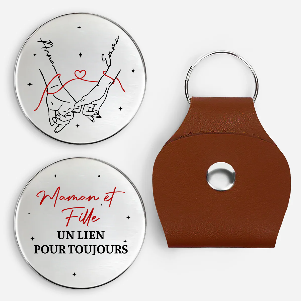 Câlin De Poche Personnalisé - Cadeau Mère Fille Un Lien Pour Toujours