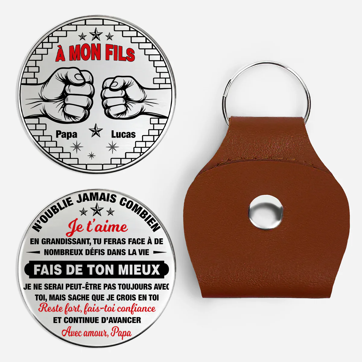 Câlin De Poche Personnalisé - Cadeau Pour Mon Fils/Petit-fils/Fille/Petite-fille