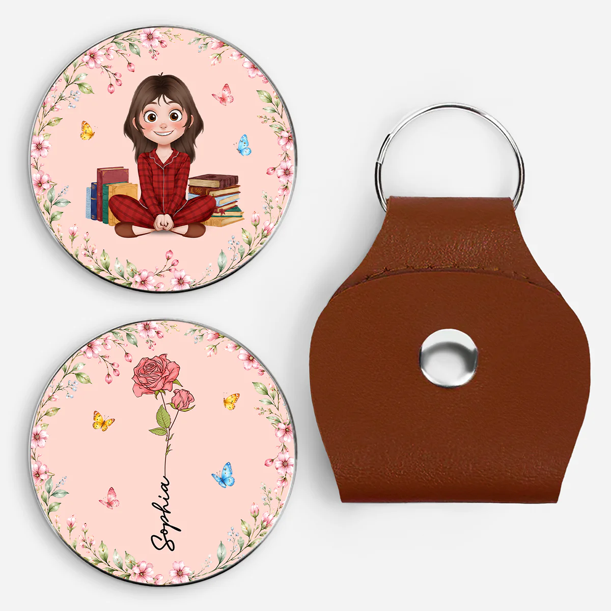 Câlin De Poche Personnalisé Femme/Homme - Fleur Pour Amoureux Des Livres