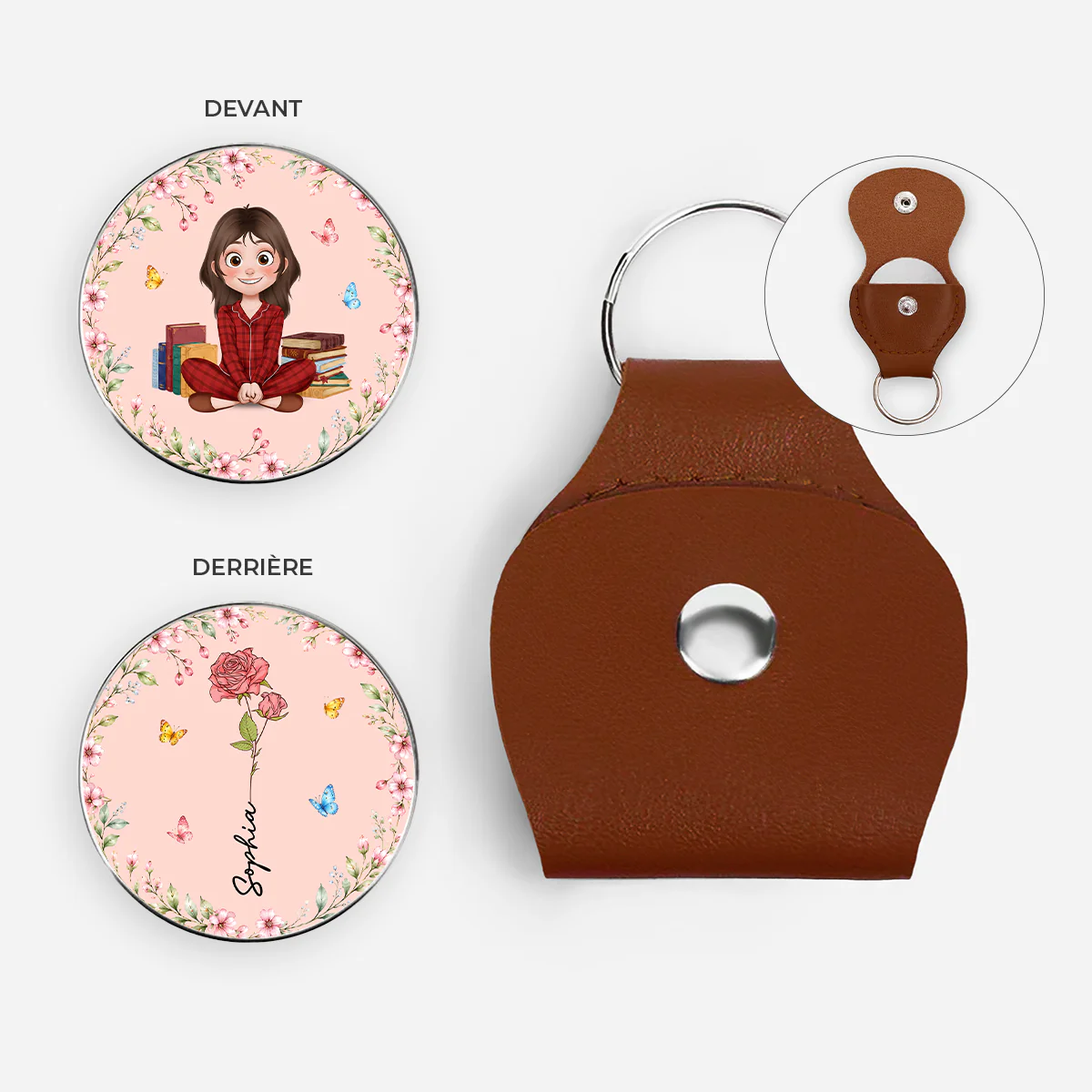 Câlin De Poche Personnalisé Femme/Homme - Fleur Pour Amoureux Des Livres - Image 3
