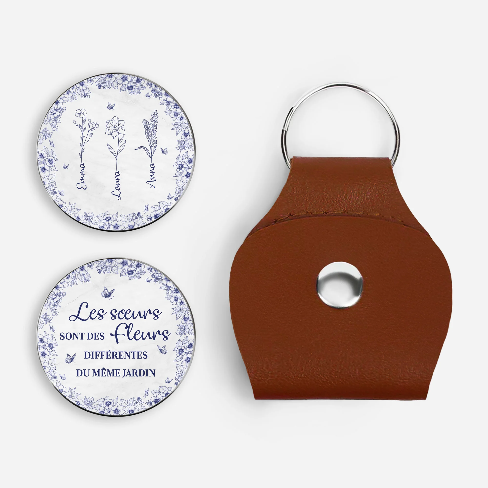 Câlin De Poche Personnalisé - Sœurs Et Amies Commes Des Fleurs