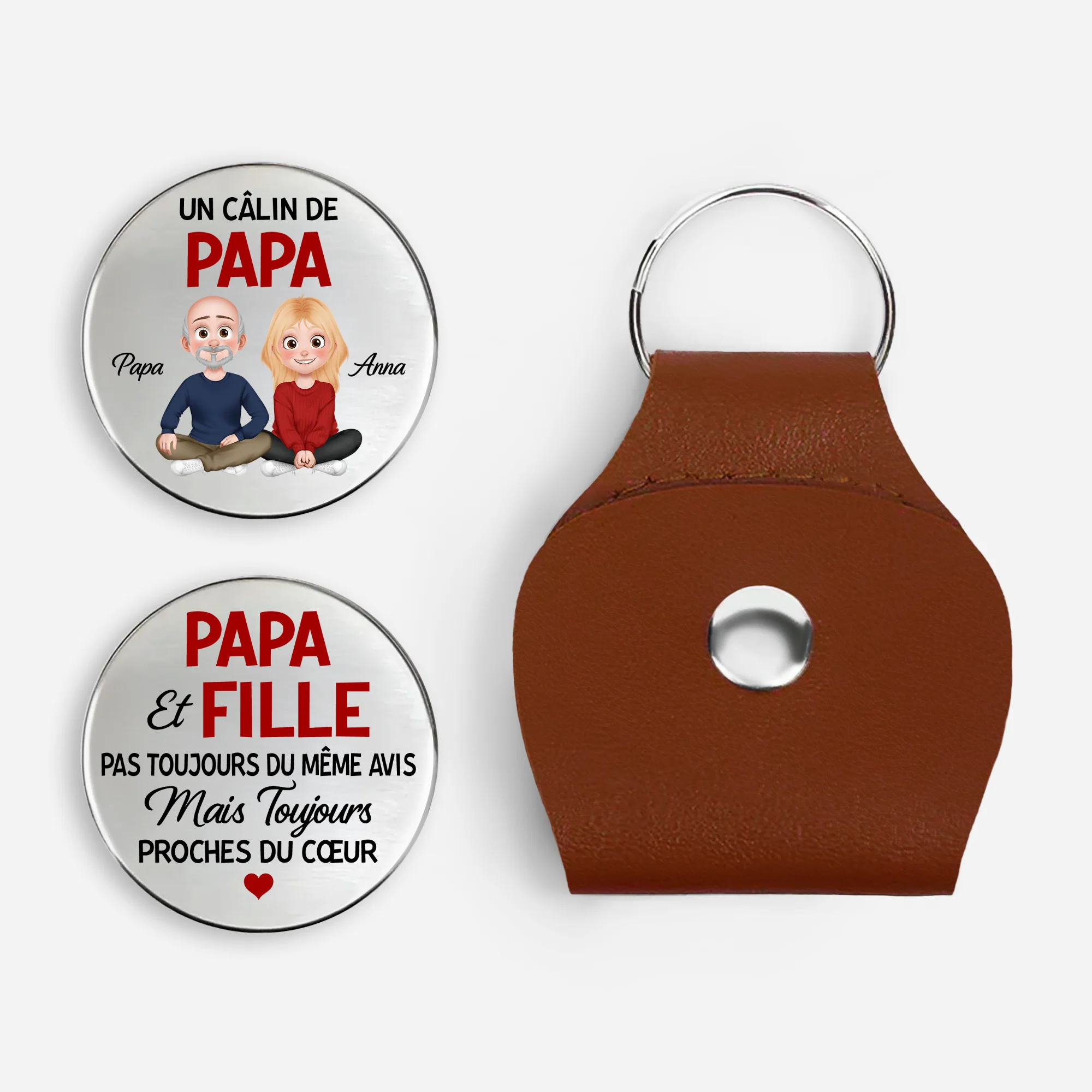 Câlin De Poche Personnalisé - Un Câlin De Maman Et Papa