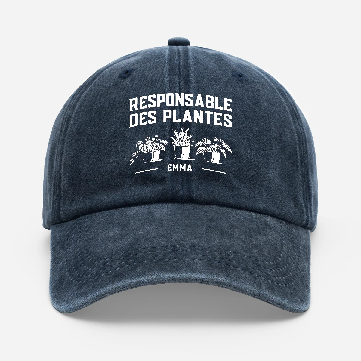 Casquette Délavée Femme Homme Personnalisée - Responsable Des Plantes