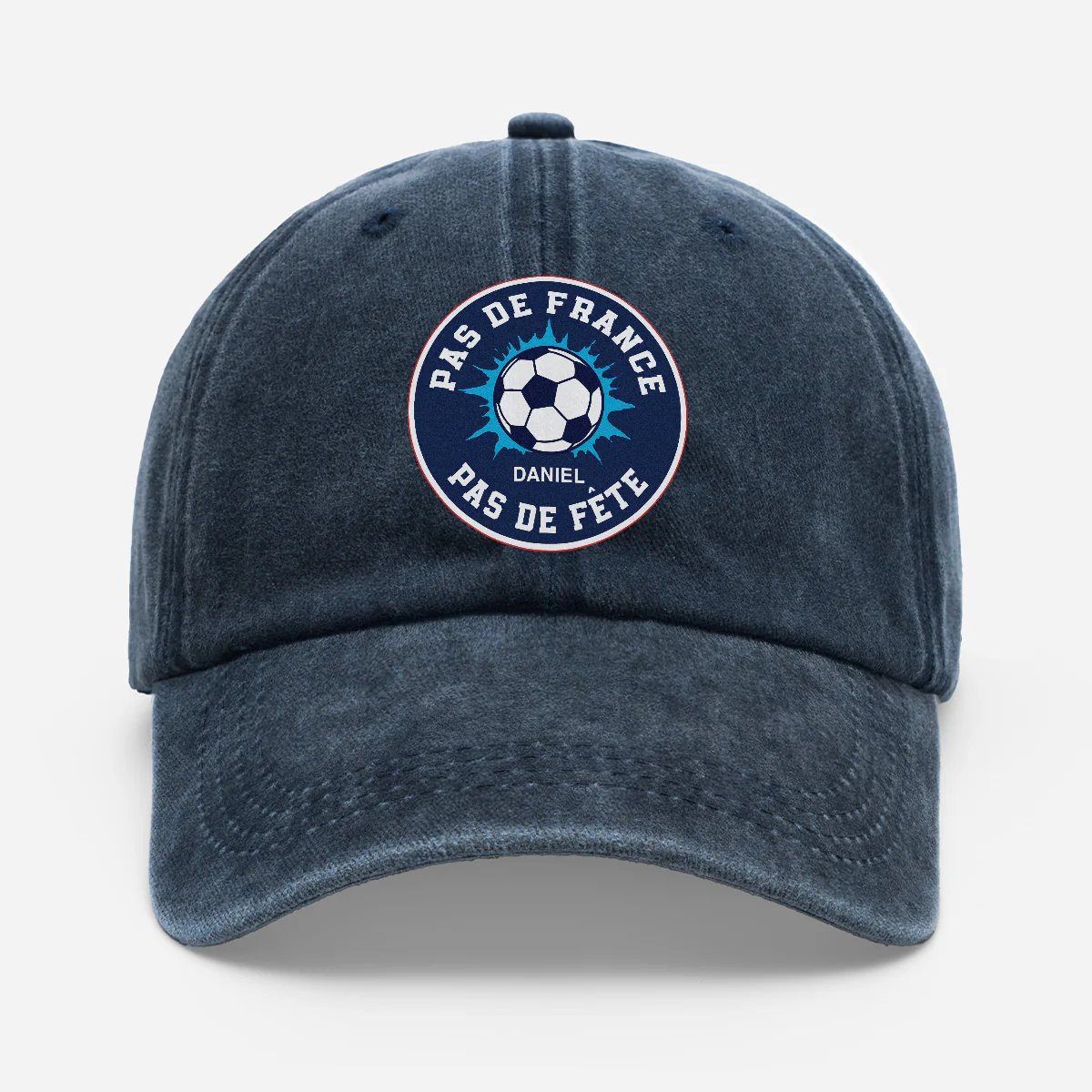 Casquette Délavée Personnalisée Football Avec Nation - Sans La France Pas De Fête