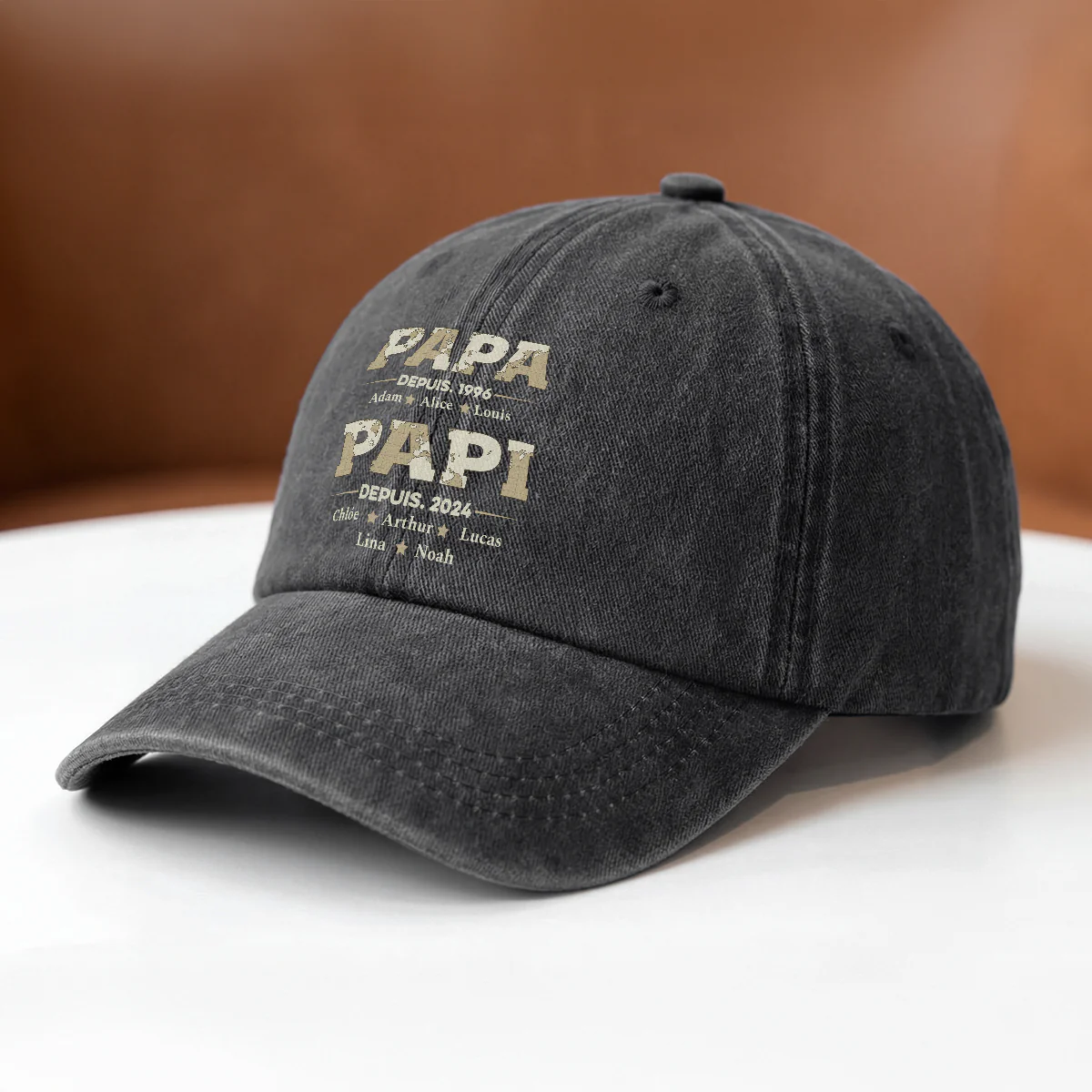 Casquette Délavée Personnalisée Homme - Papa Depuis Papy Depuis - Image 2