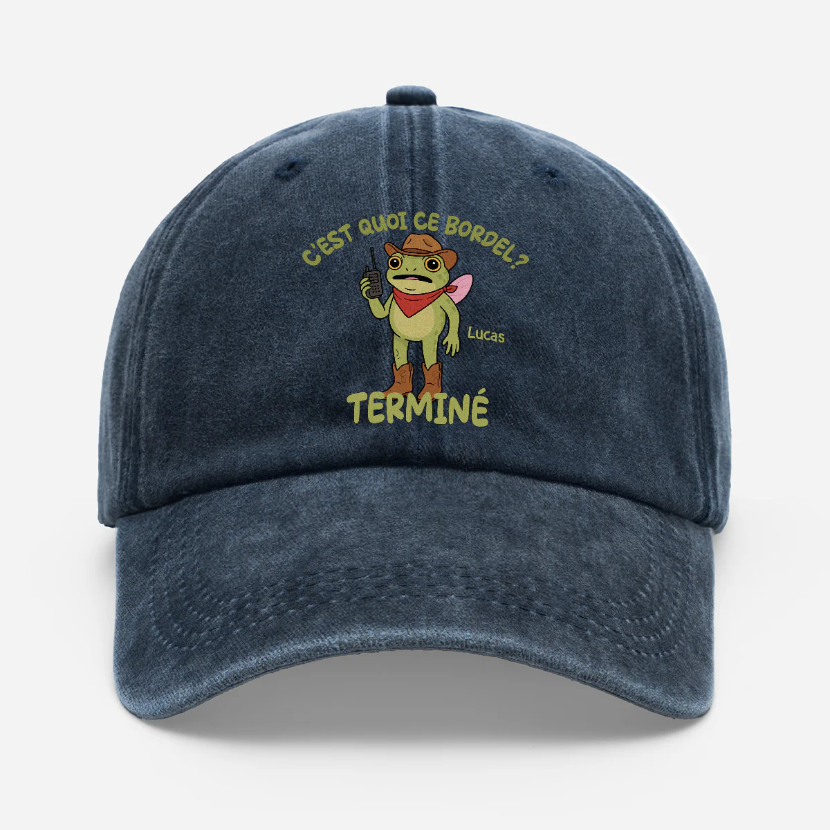 Casquette Délavée Personnalisée Humour Pour Ami Et Collègue - C’est Quoi Ce Bordel