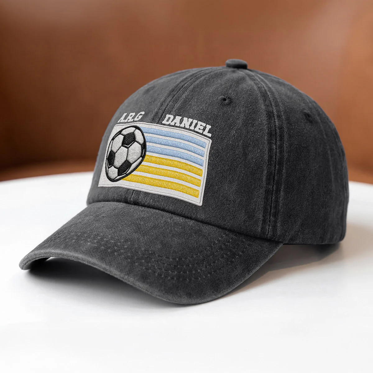 Casquette Délavée Personnalisée - Idée Cadeau Foot Avec Nation - Image 2