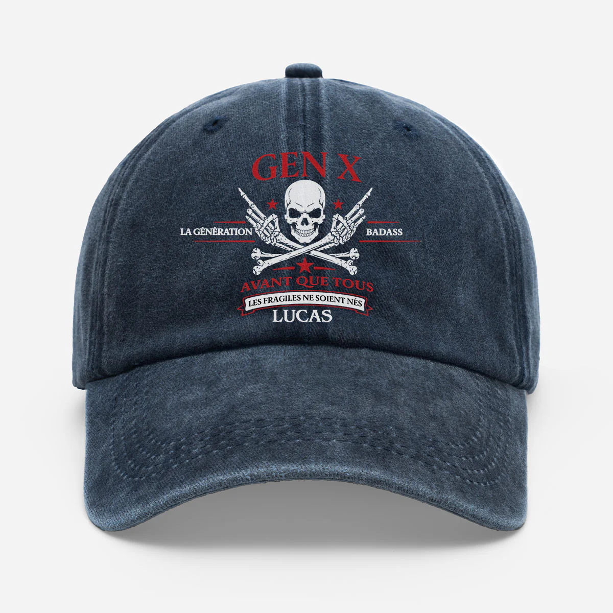Casquette Délavée Personnalisée - Papa Papy Génération X