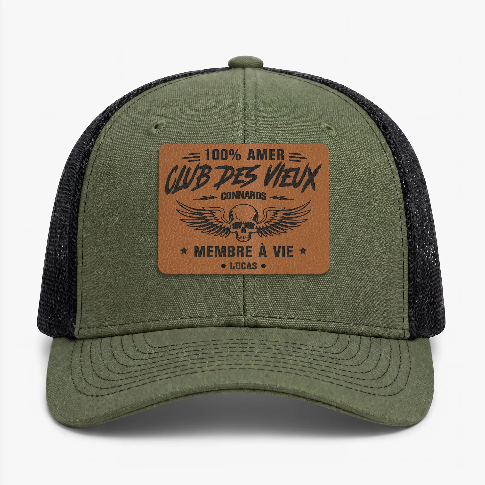 Casquette Patch Personnalisée Drôle Pour Homme - Club Des Vieux Connards