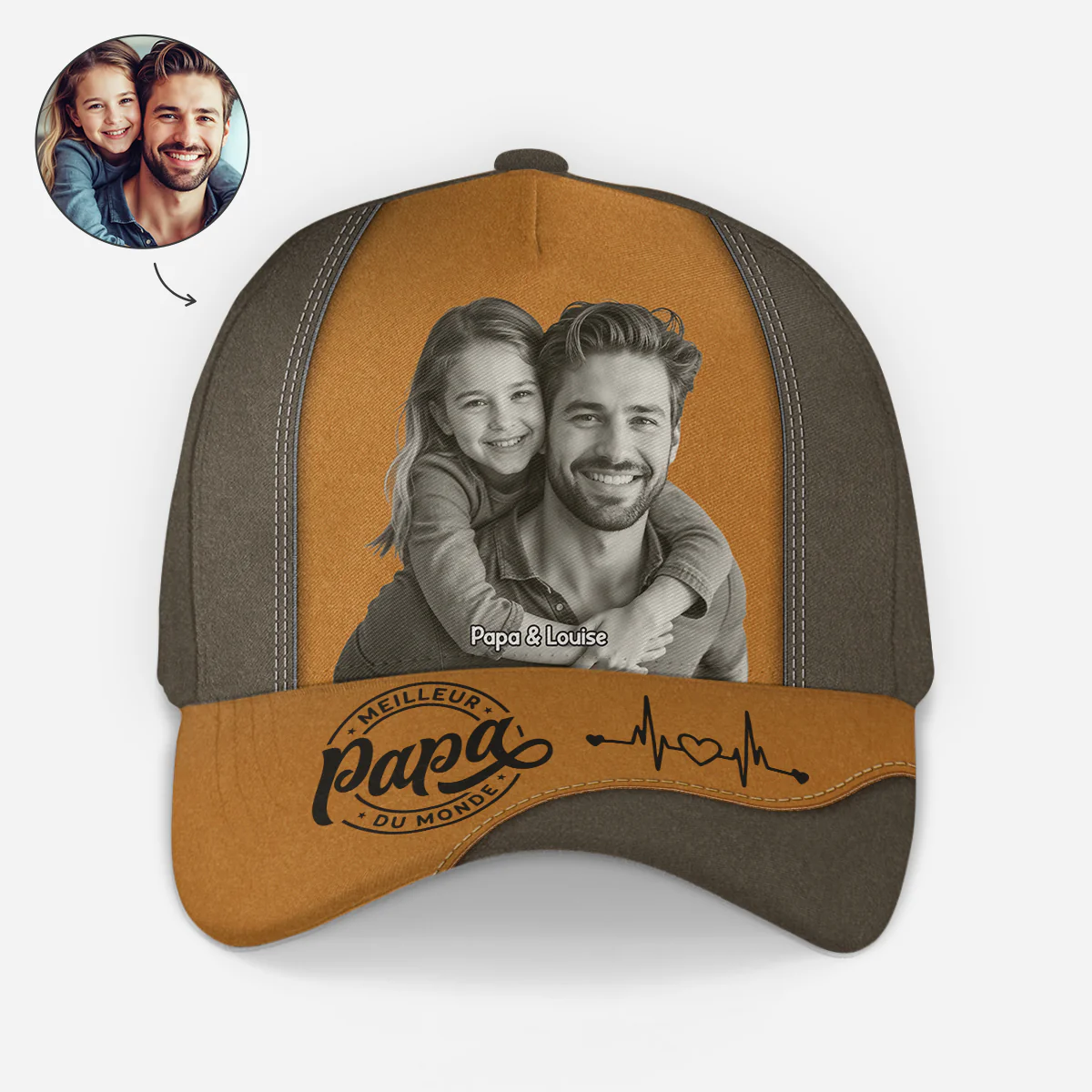 Casquette Personnalisée Avec Photo - Cadeau Meilleur Papa Meilleure Maman Du Monde