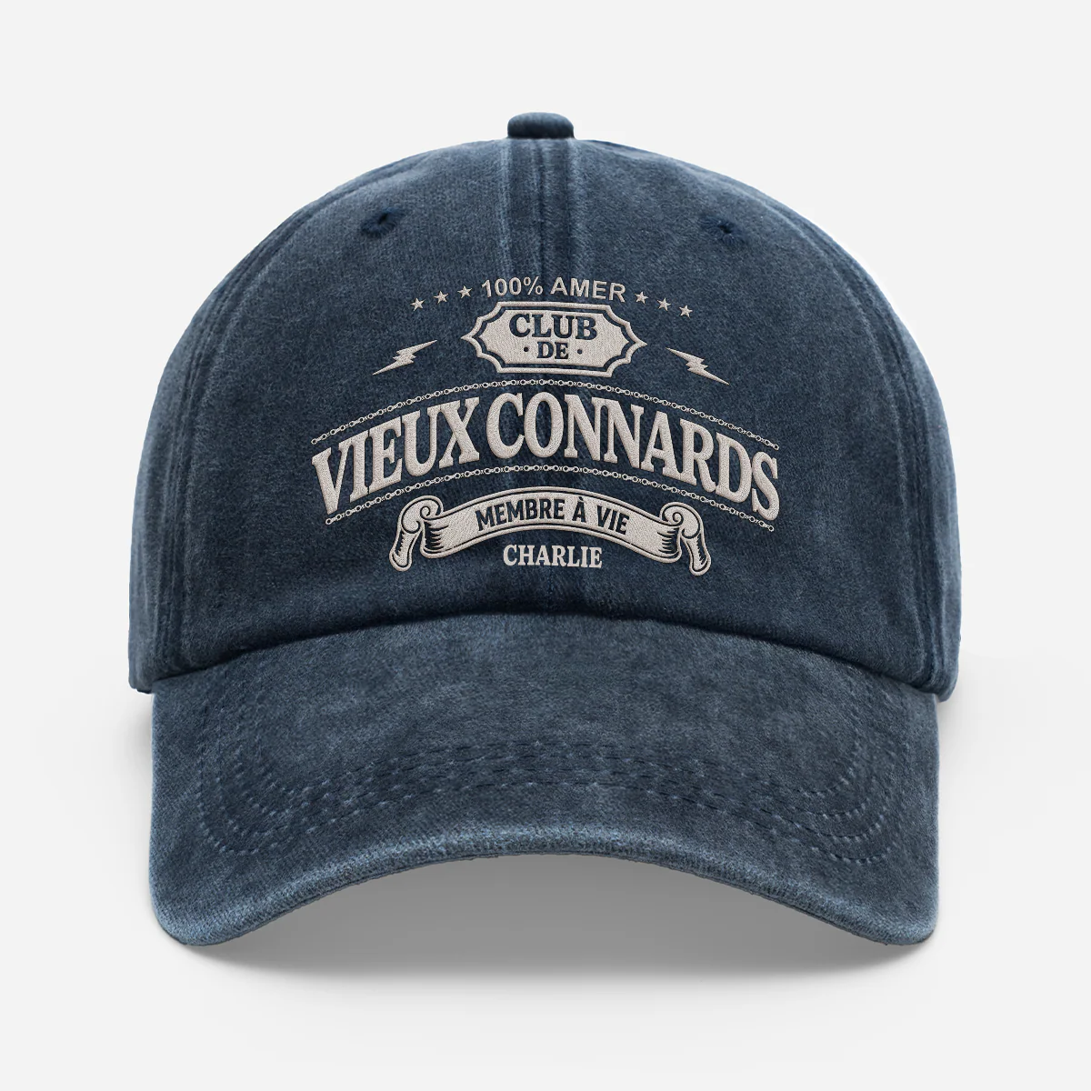 Casquette Personnalisée Homme Délavée Drôle - Club 100% Amer