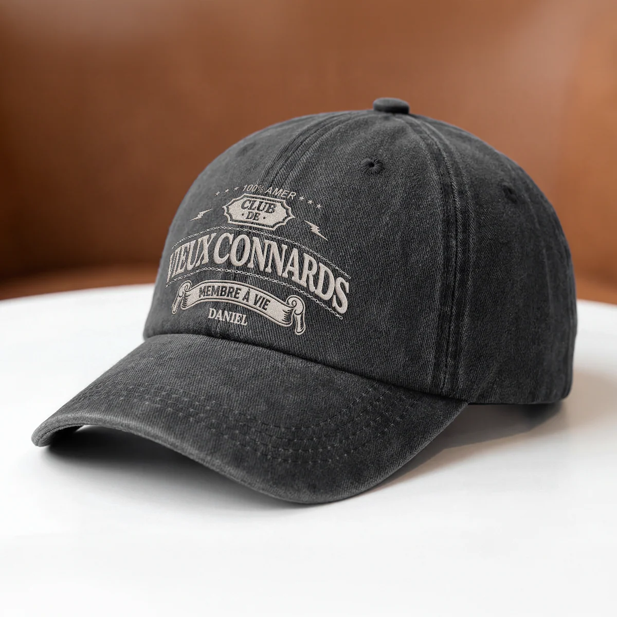 Casquette Personnalisée Homme Délavée Drôle - Club 100% Amer - Image 2