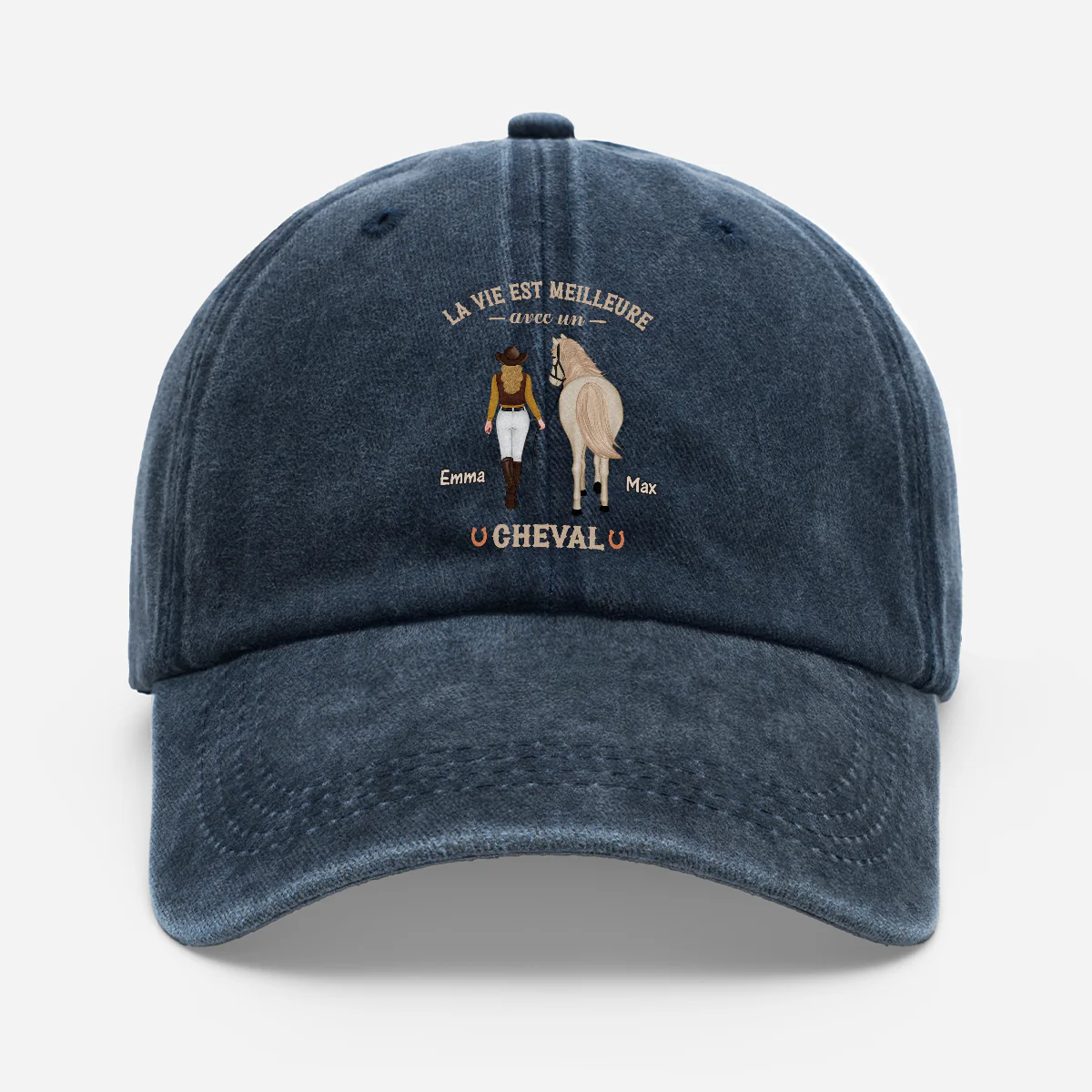 Casquettes À Personnaliser Homme/Femme - Vie Est Meilleure Cadeau Fan De Cheval
