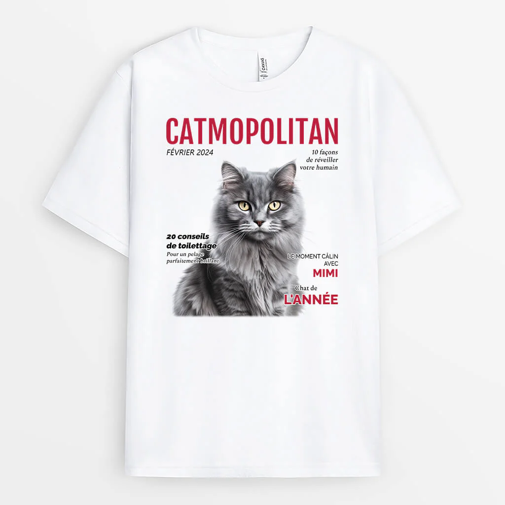 Tee Shirt Personnalisé Chat - Catmopolitan