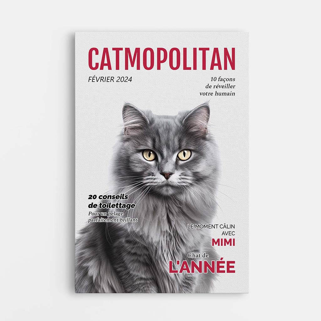 Toile Personnalisée Chat - CATMOPOLITAN