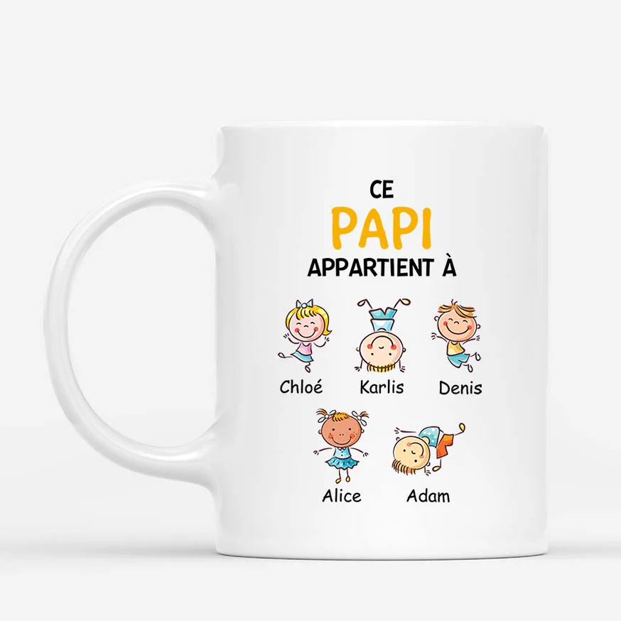 Tasse Personnalisée Papy | Ce Papi Appartient à