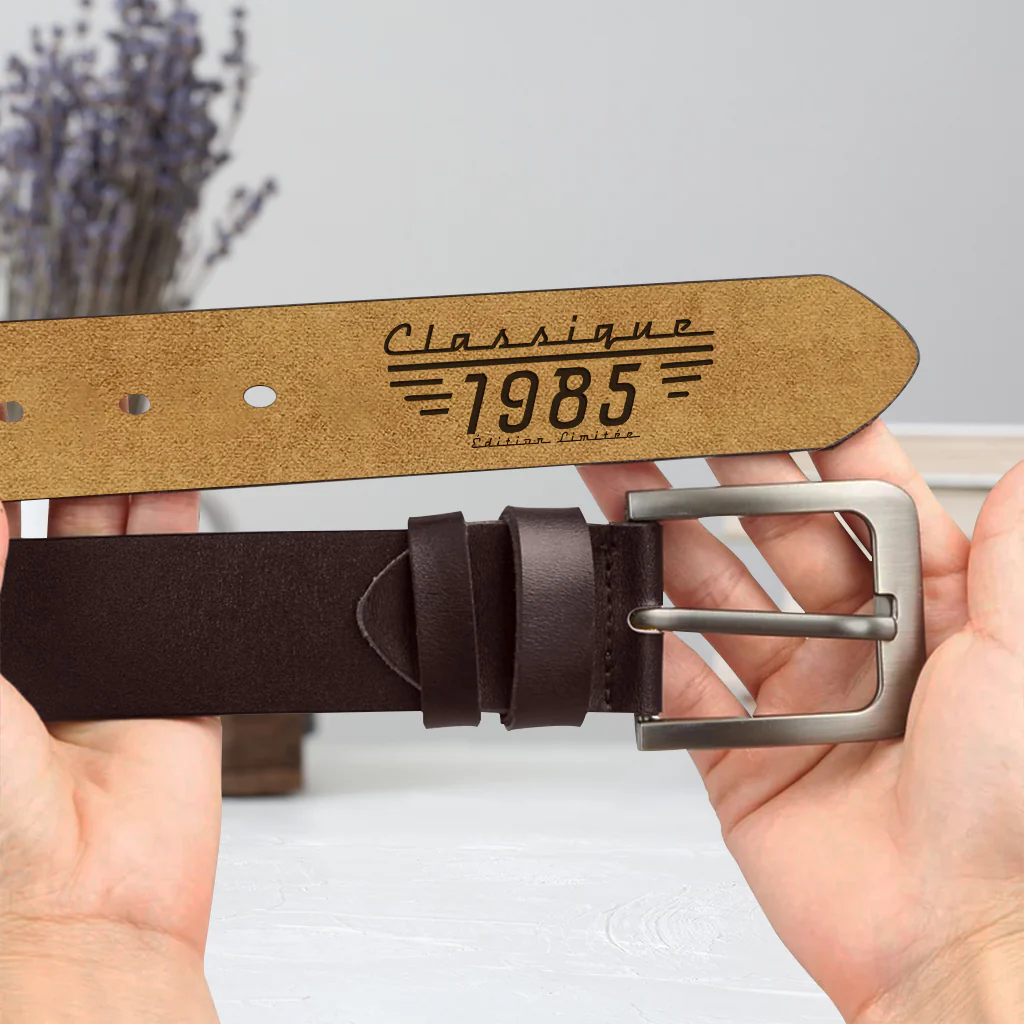 Ceinture Cuir Personnalisable Papa Papy - Édition Limitée - Image 2