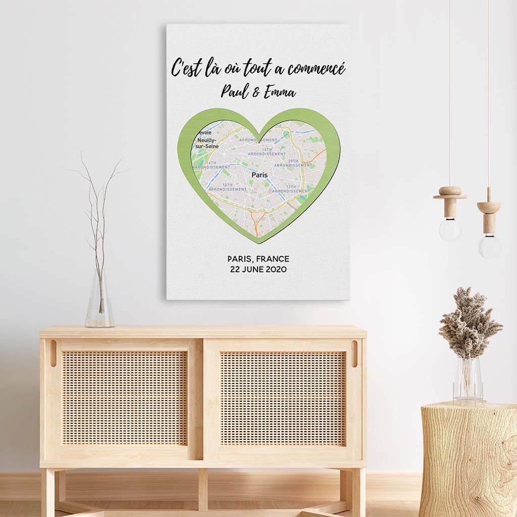 C'est Là Où Tout A Commencé - Tableau Pour Couple Personnalisé - Image 3