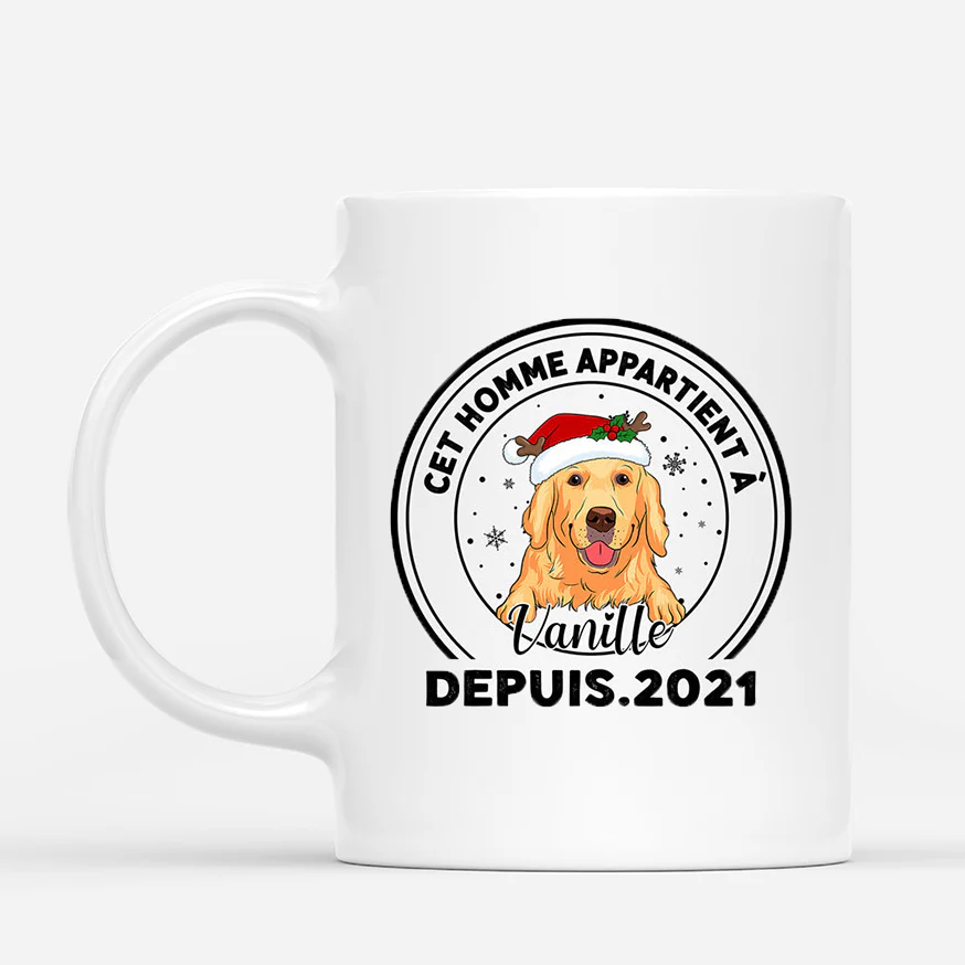 Mug de Noël personnalisé – Cet Homme/Cette Femme Appartient À