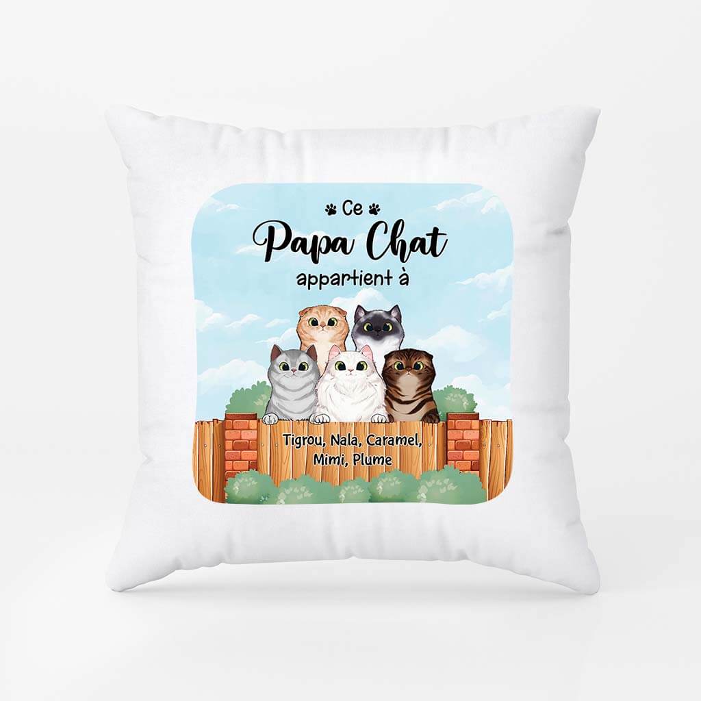 Coussin Personnalisé Maman - Cette Maman Chat Appartient À - Image 2