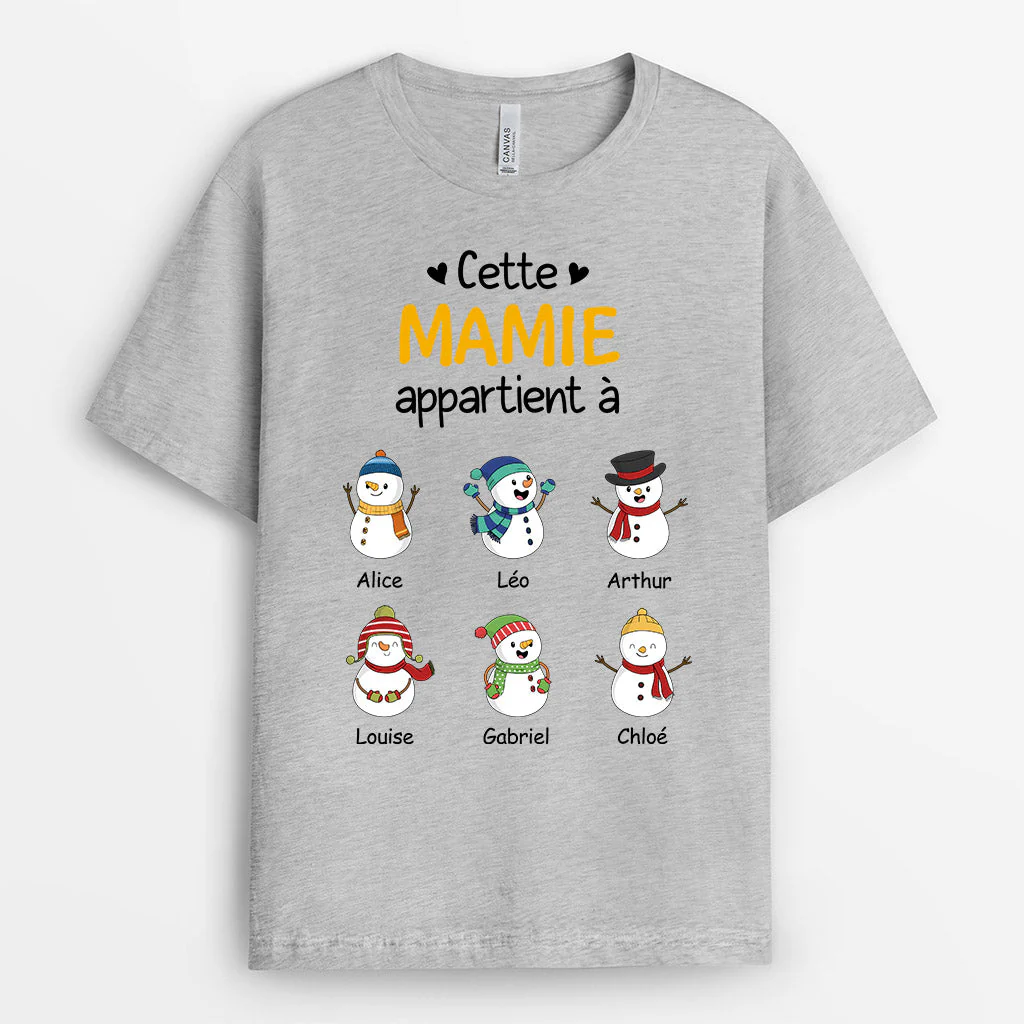 Cadeau De Noël Personnalisé Pas Cher – T-Shirt Mamie Noël