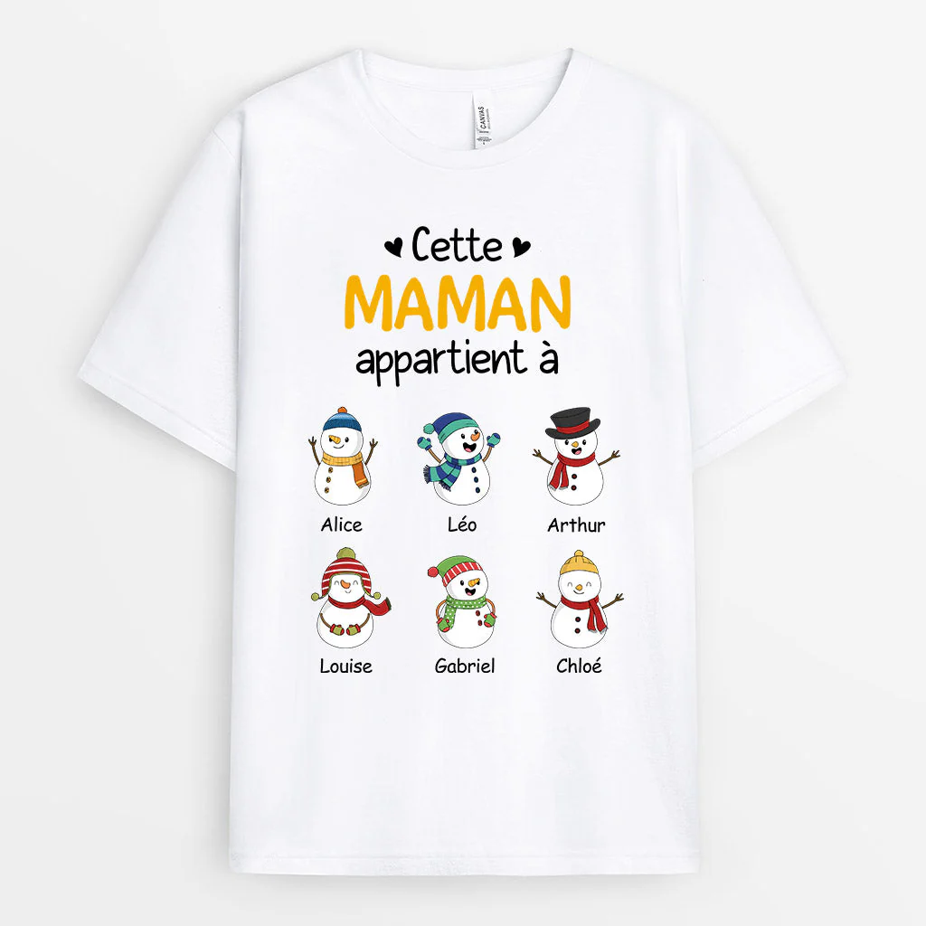 Cadeau De Noël Personnalisé Pas Cher – T-Shirt Mamie Noël - Image 2