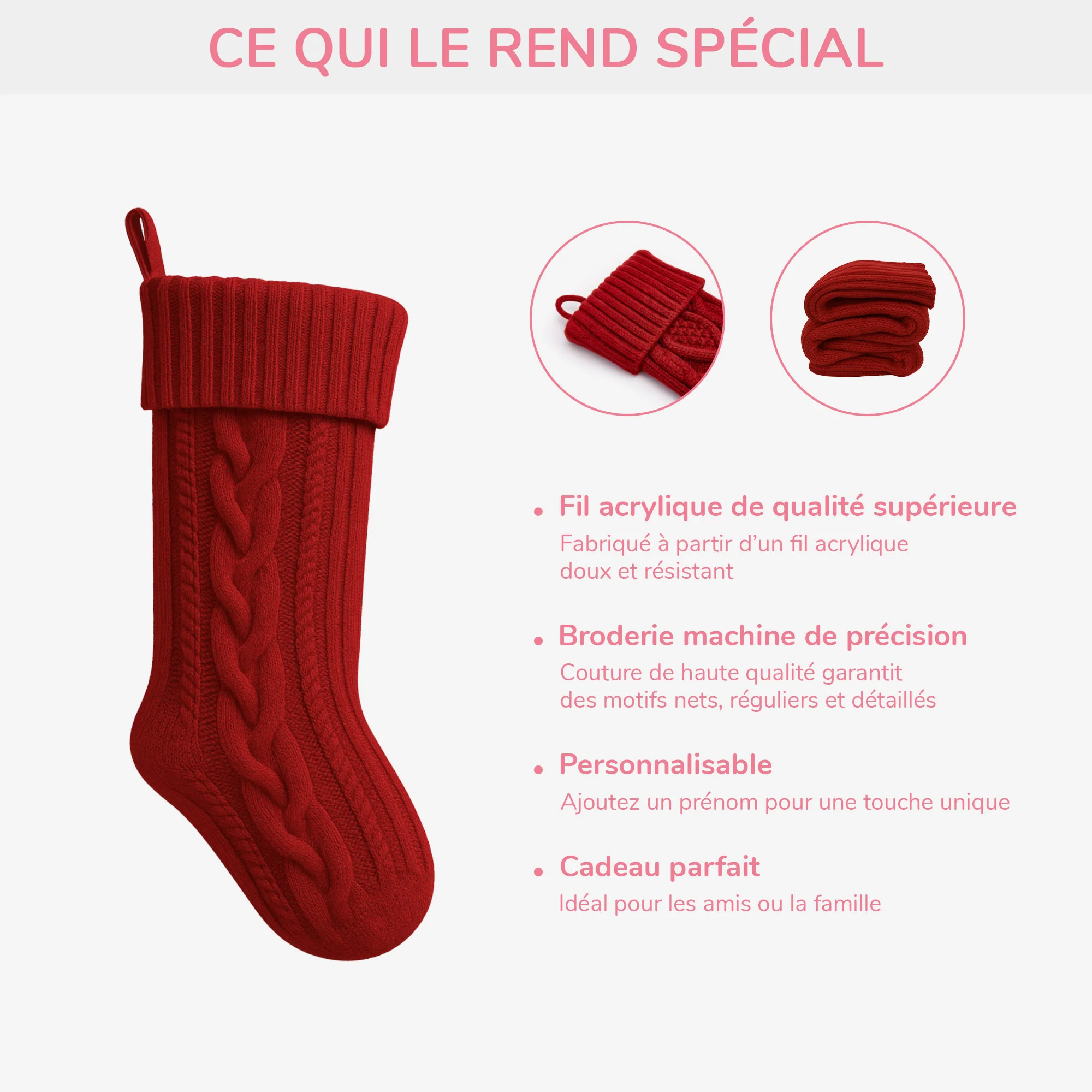 Chaussette De Noël Personnalisée À Suspendre - Notre Famille - Image 4