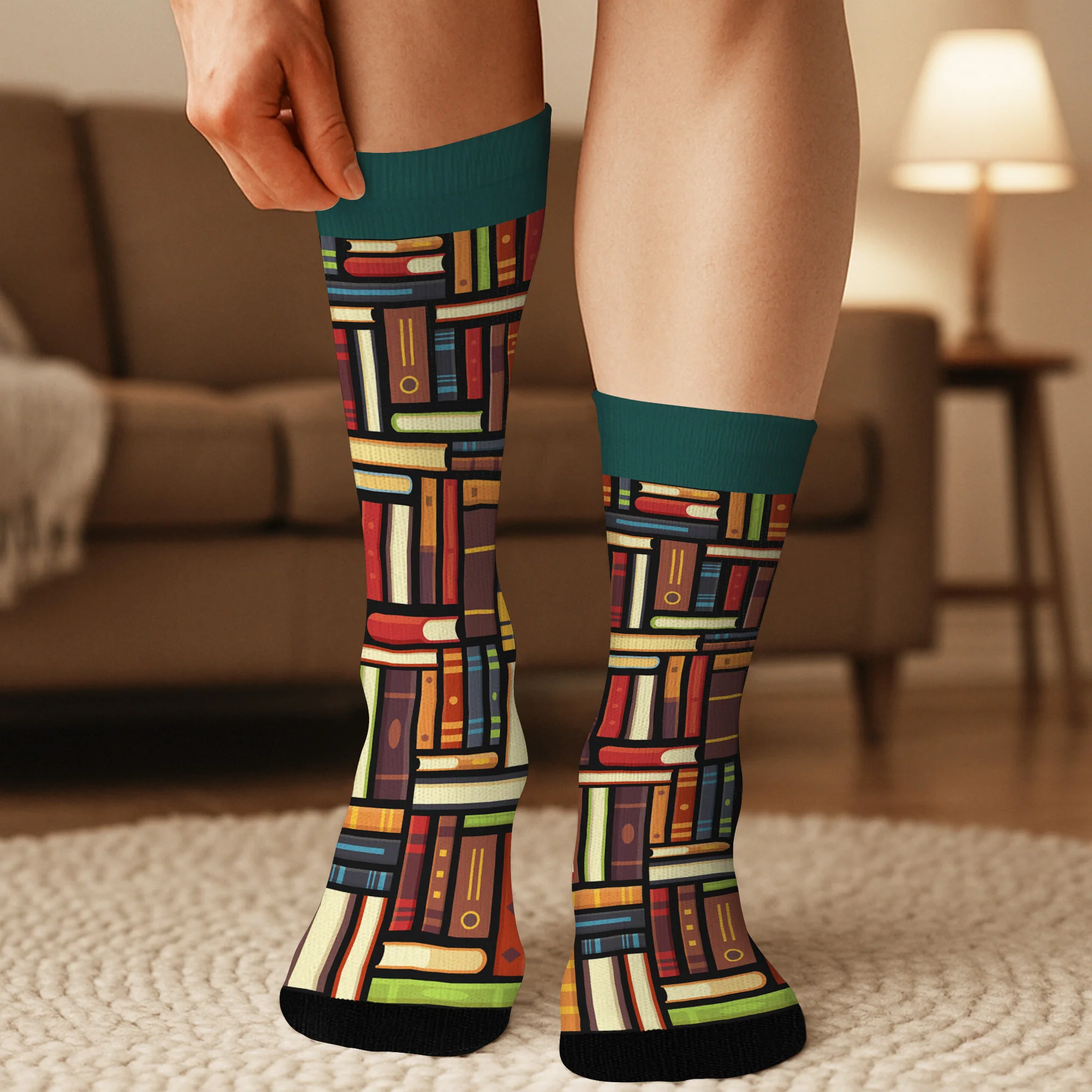 Chaussettes Personnalisées Pour Les Amoureux Des Livres – Chaussettes Chut Je Lis - Image 3