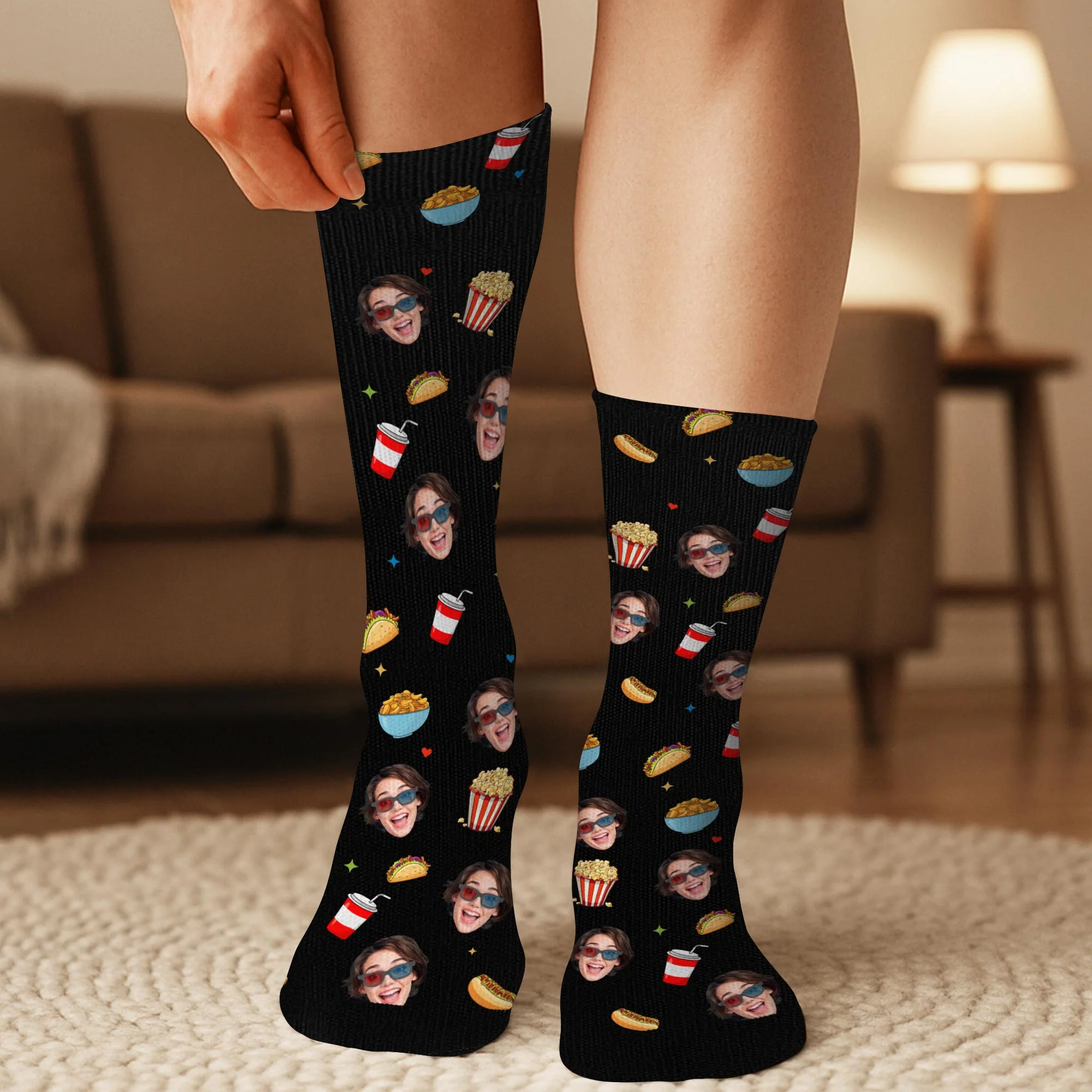 Chaussettes Personnalisées Photo – Chaussettes De Cinéma - Image 3