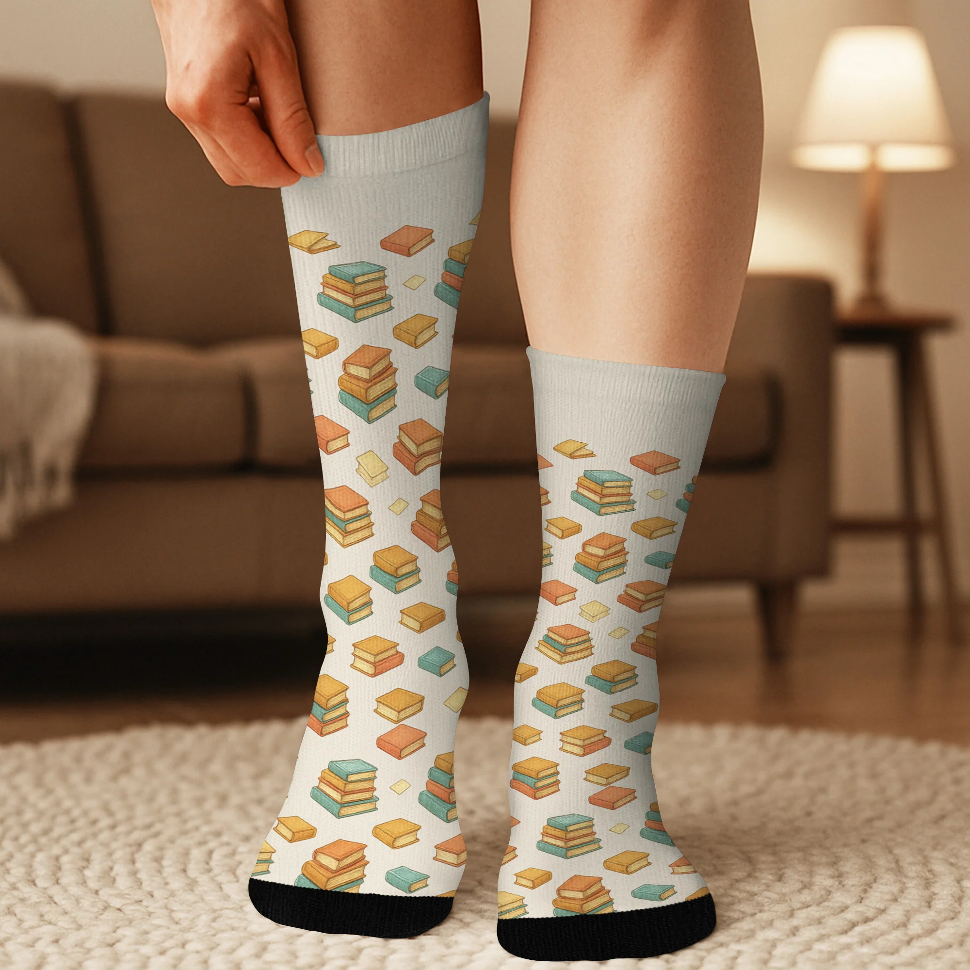 Chaussettes Personnalisées - Chut Je Lis Mes Livres - Image 3