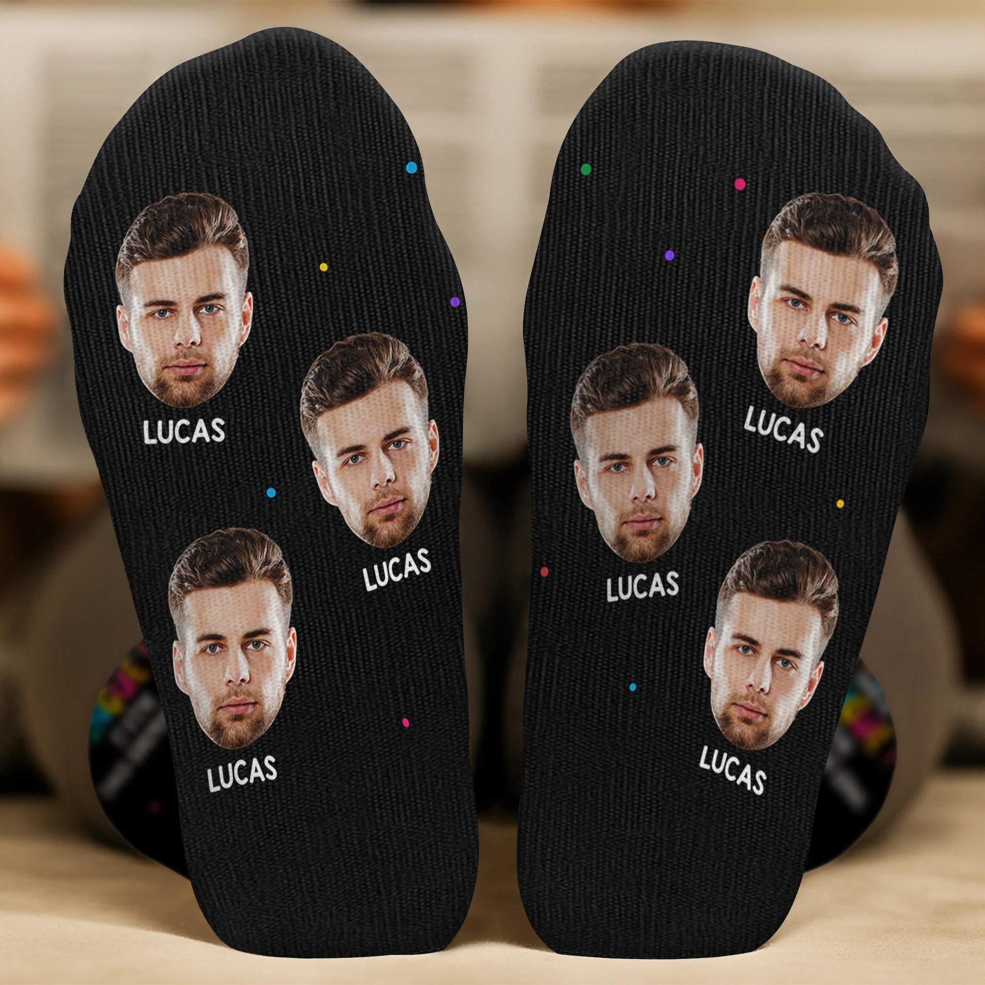 Chaussette Personnalisé Collègue Avec Visage – Merci D’Être Chaus-Sûrement Génial - Image 2