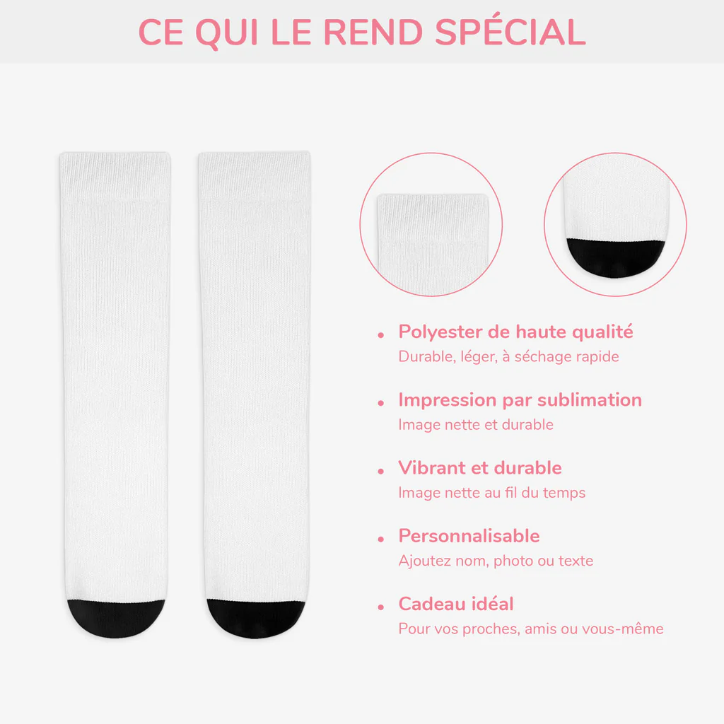 Chaussette Personnalisé Collègue Avec Visage – Merci D’Être Chaus-Sûrement Génial - Image 5