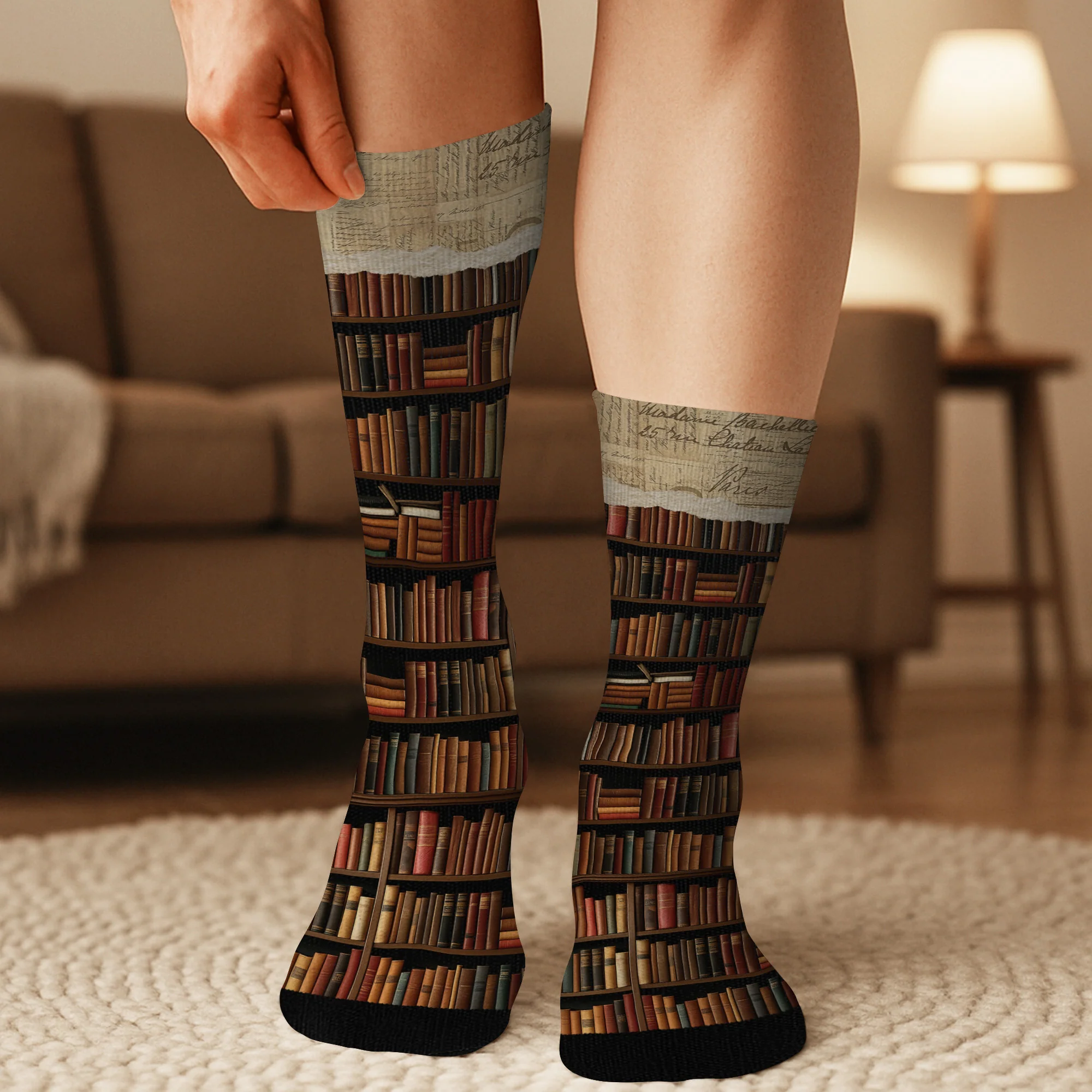 Chaussettes Personnalisées Lecture - Juste Une Fille Qui Aime Ses Livres - Image 3