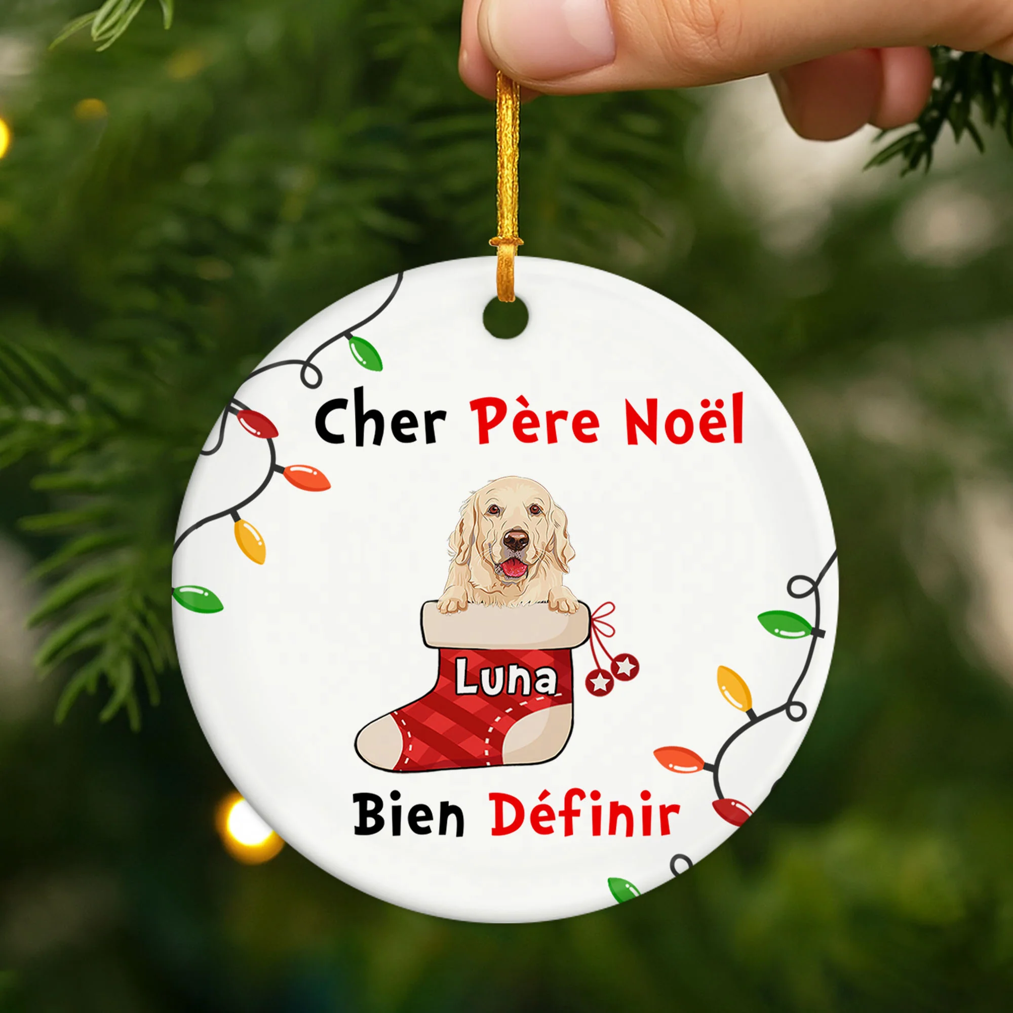 Ornement Cher Père Noël, bien définir Personnalisé - Image 2